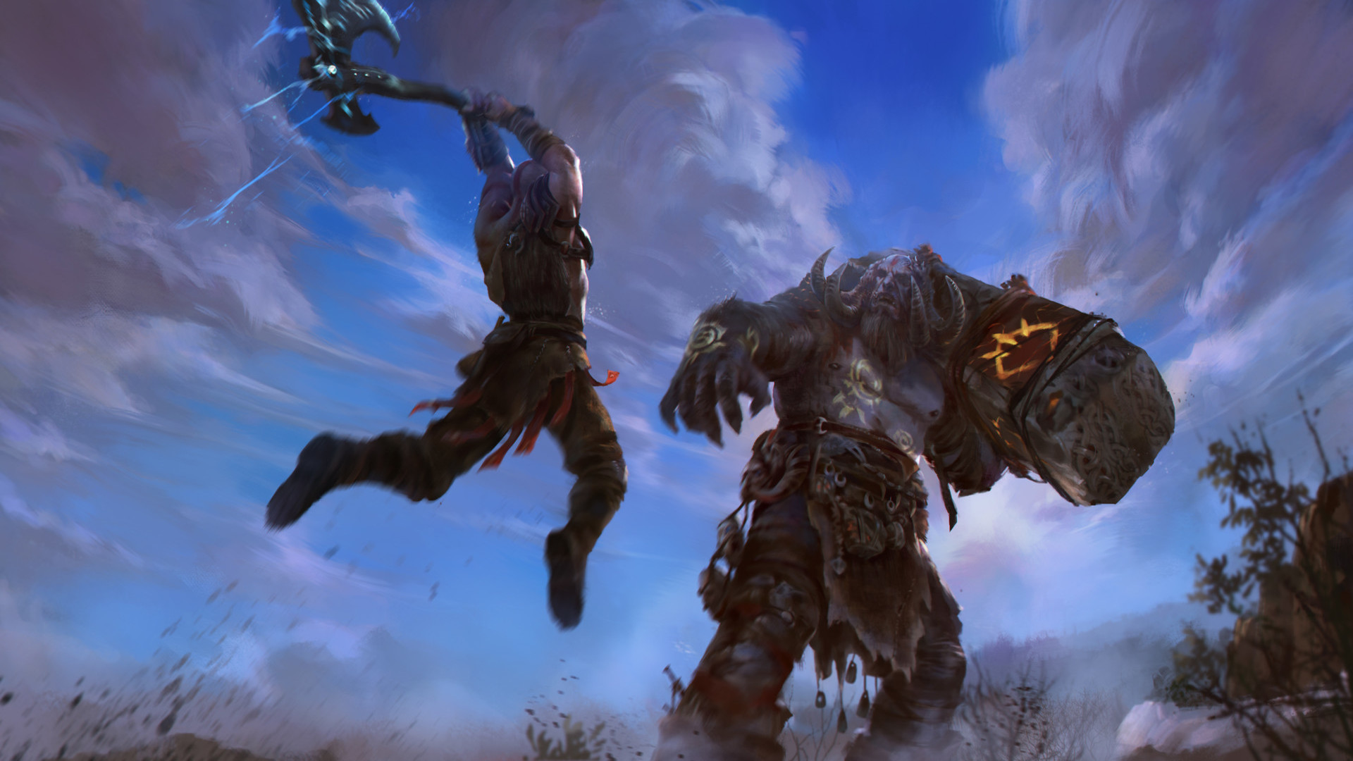 video game, god of war (2018), kratos (god of war), troll, warrior, god of war HD wallpaper