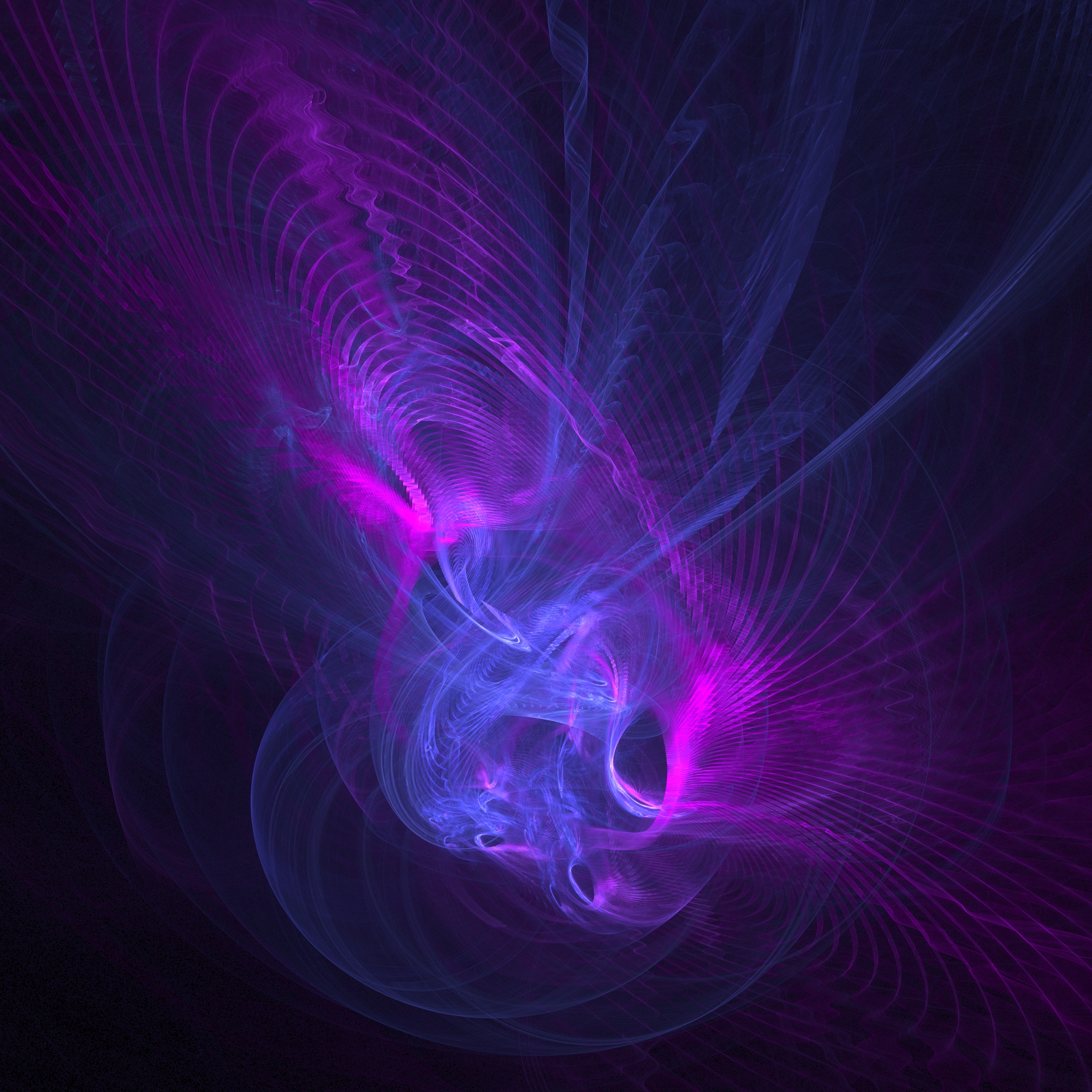 purple, art, fractal, lines, abstract, lilac, violet