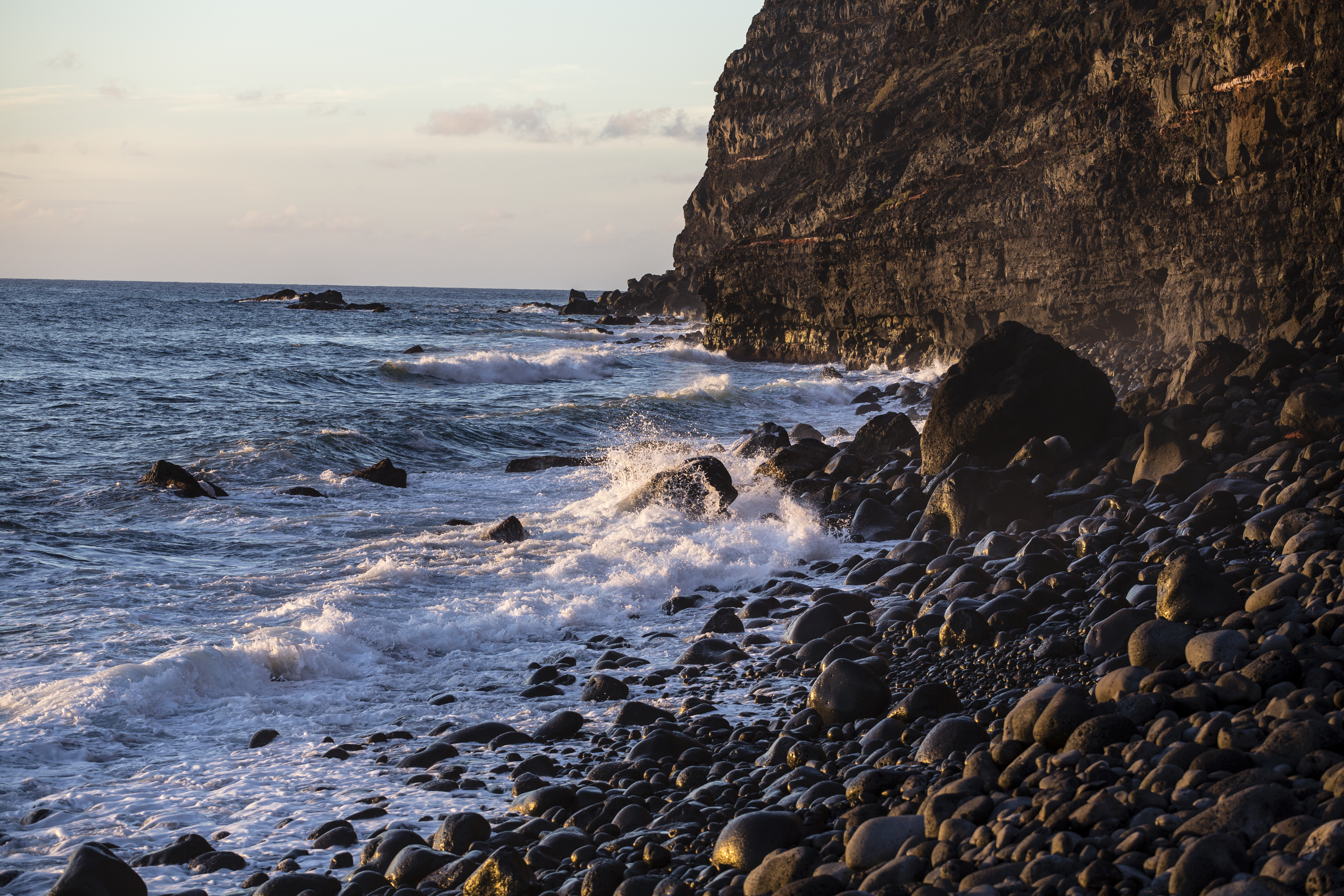 Full HD nature, stones, sea, rocks, spray