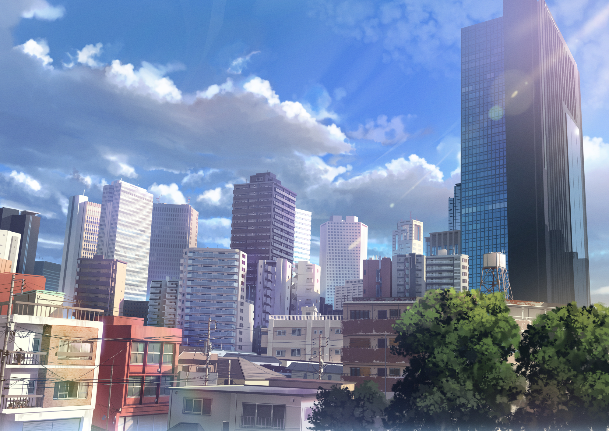 Cityscape Anime Ultra HD Desktop Background Wallpaper for 4K UHD TV   Tablet  Smartphone