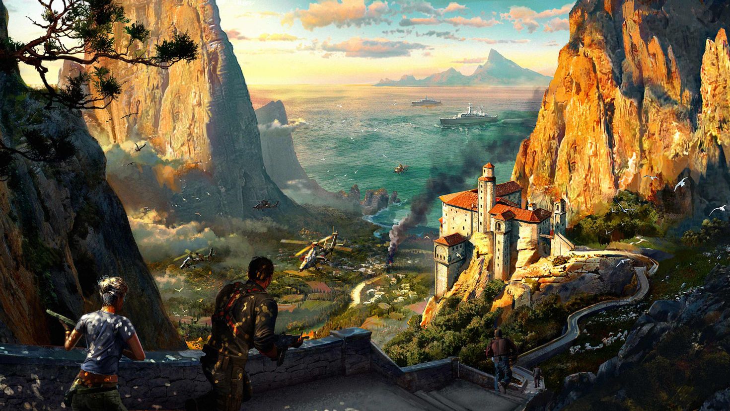 The best game in the world. Just cause 3 Art. Just cause 3 арты. Just cause 3 Concept Art. Игровые пейзажи.