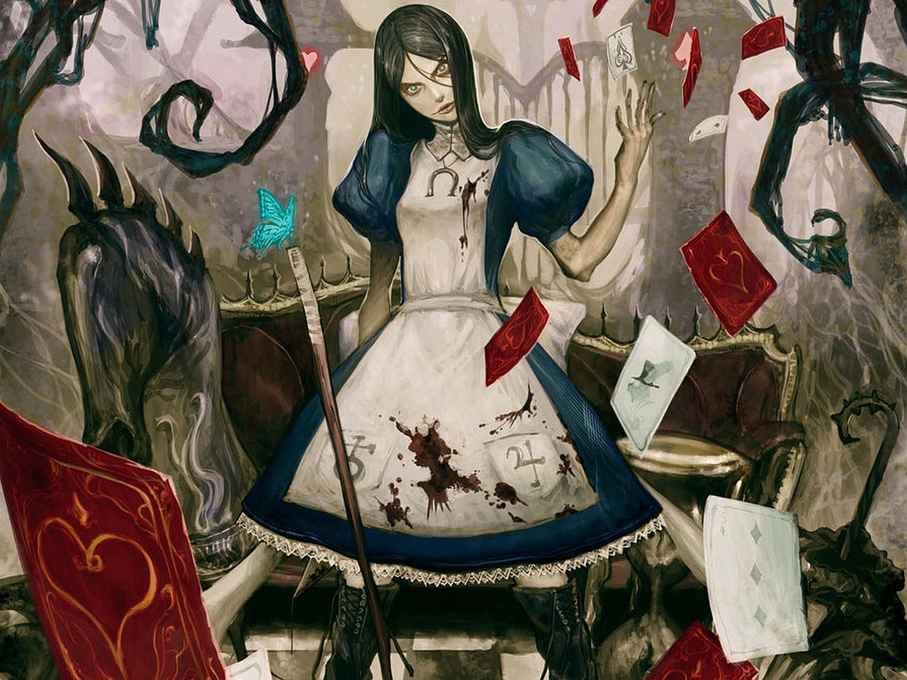 Алиса кошмар. Alice Madness Returns белая Королева. Алиса безумие возвращается кукольник. Alice Madness Returns тревожные видения.