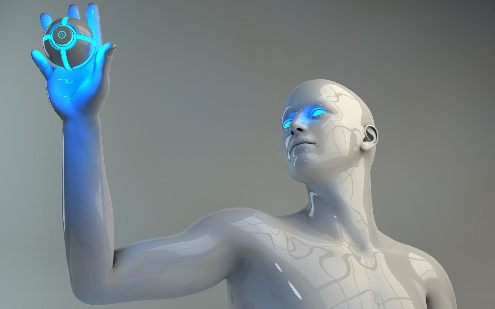 touching, 3d, color, neon, robot, touch, dummy, mannequin iphone wallpaper