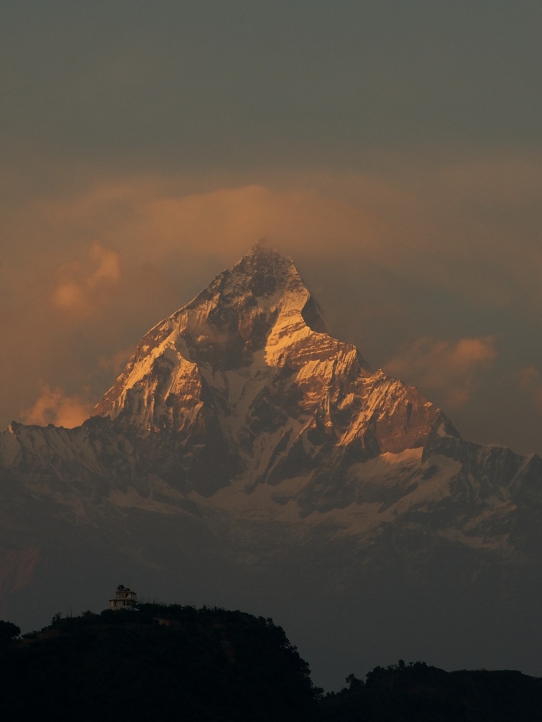 himalayas, earth, mountain, nepal, summit, ridge, cloud, mountains iphone wallpaper