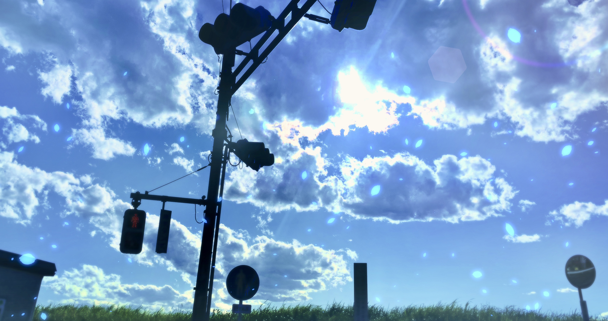 1021591 baixar papel de parede anime, céu, nuvem, semáforo - protetores de tela e imagens gratuitamente