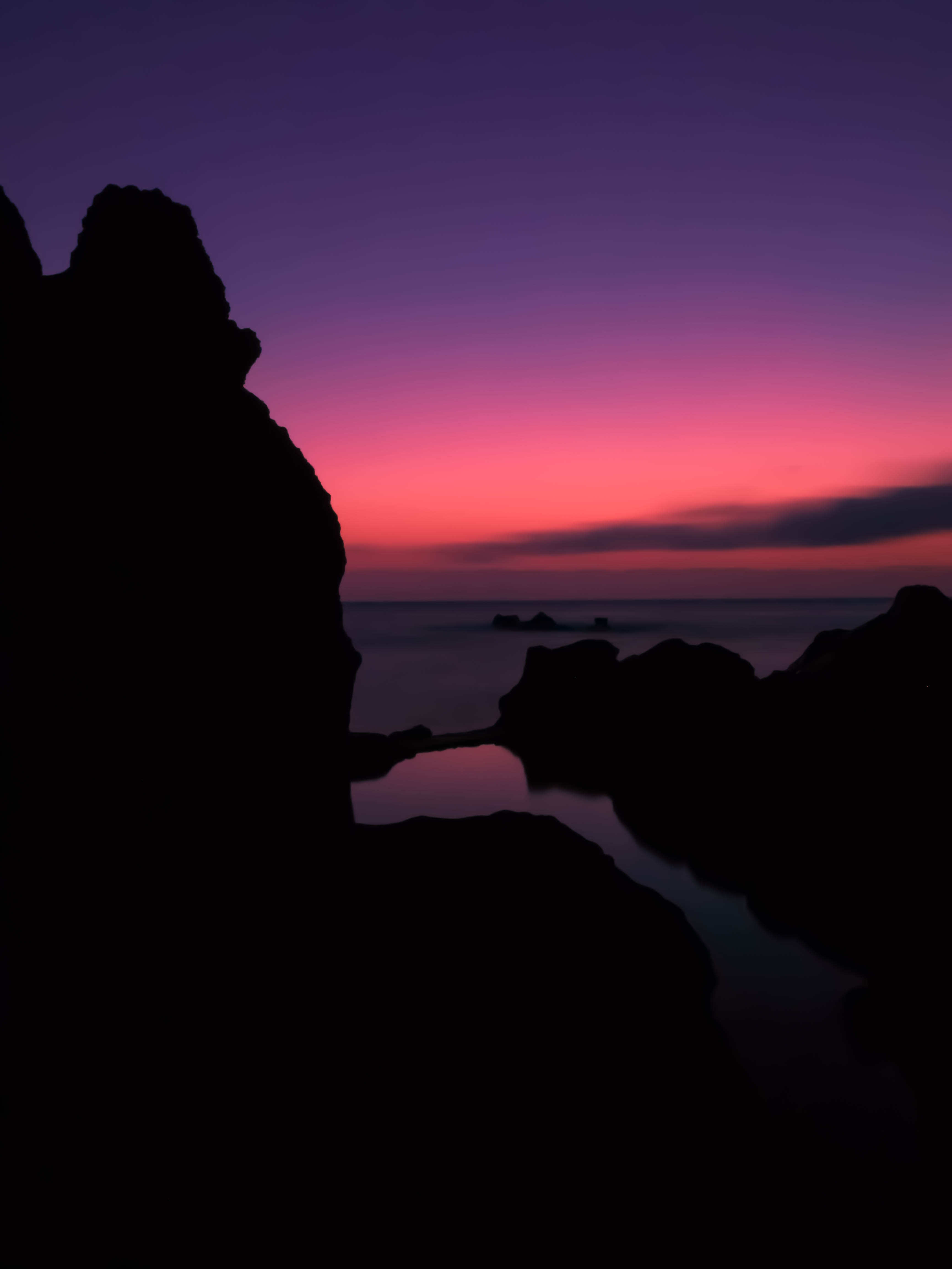 121469 Bild herunterladen sunset, sky, sea, felsen, die steine, horizont, dunkel - Hintergrundbilder und Bildschirmschoner kostenlos