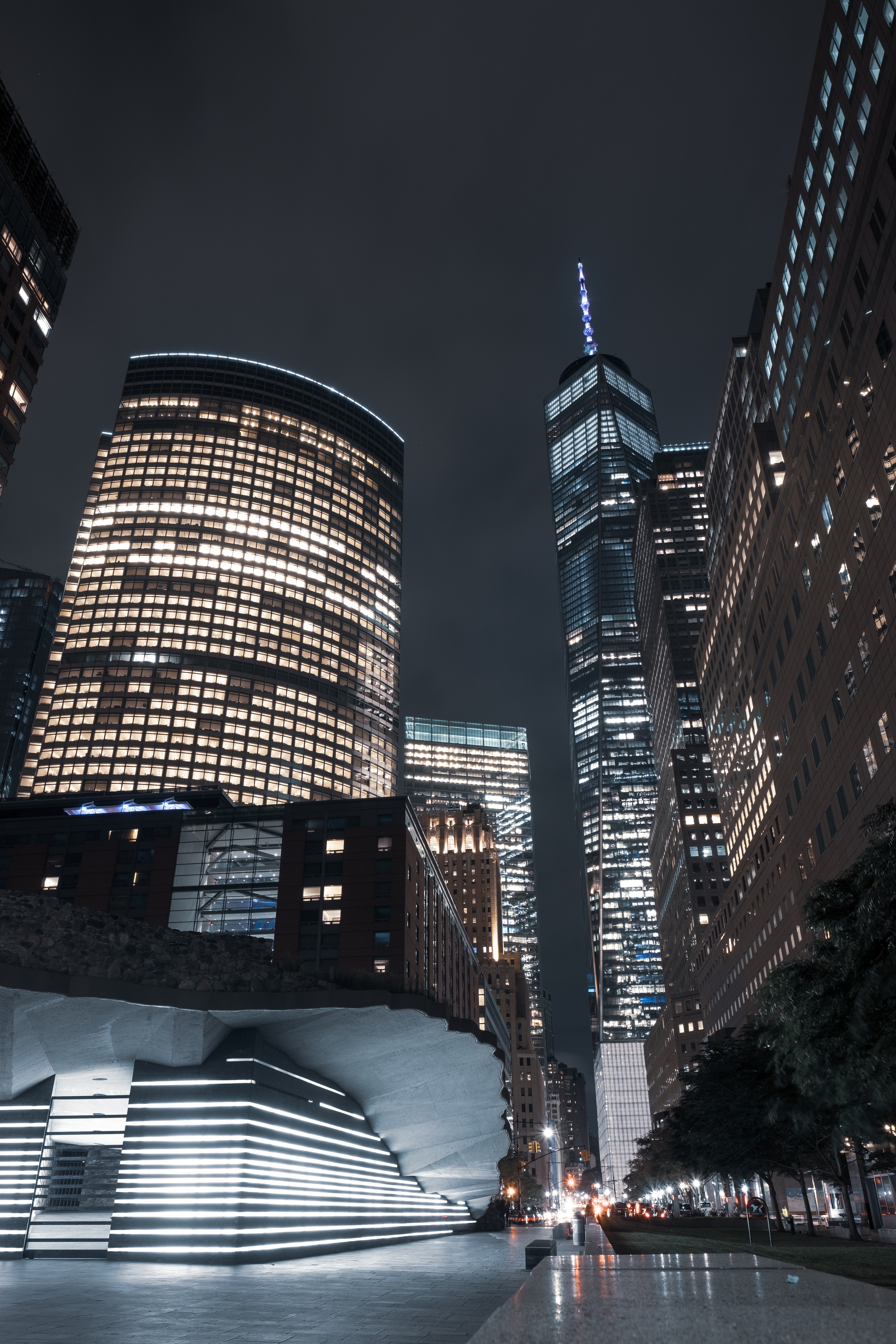 Free download wallpaper Cities, Skyscrapers, United States, Memorial, Usa, Night City, Architecture, New York on your PC desktop