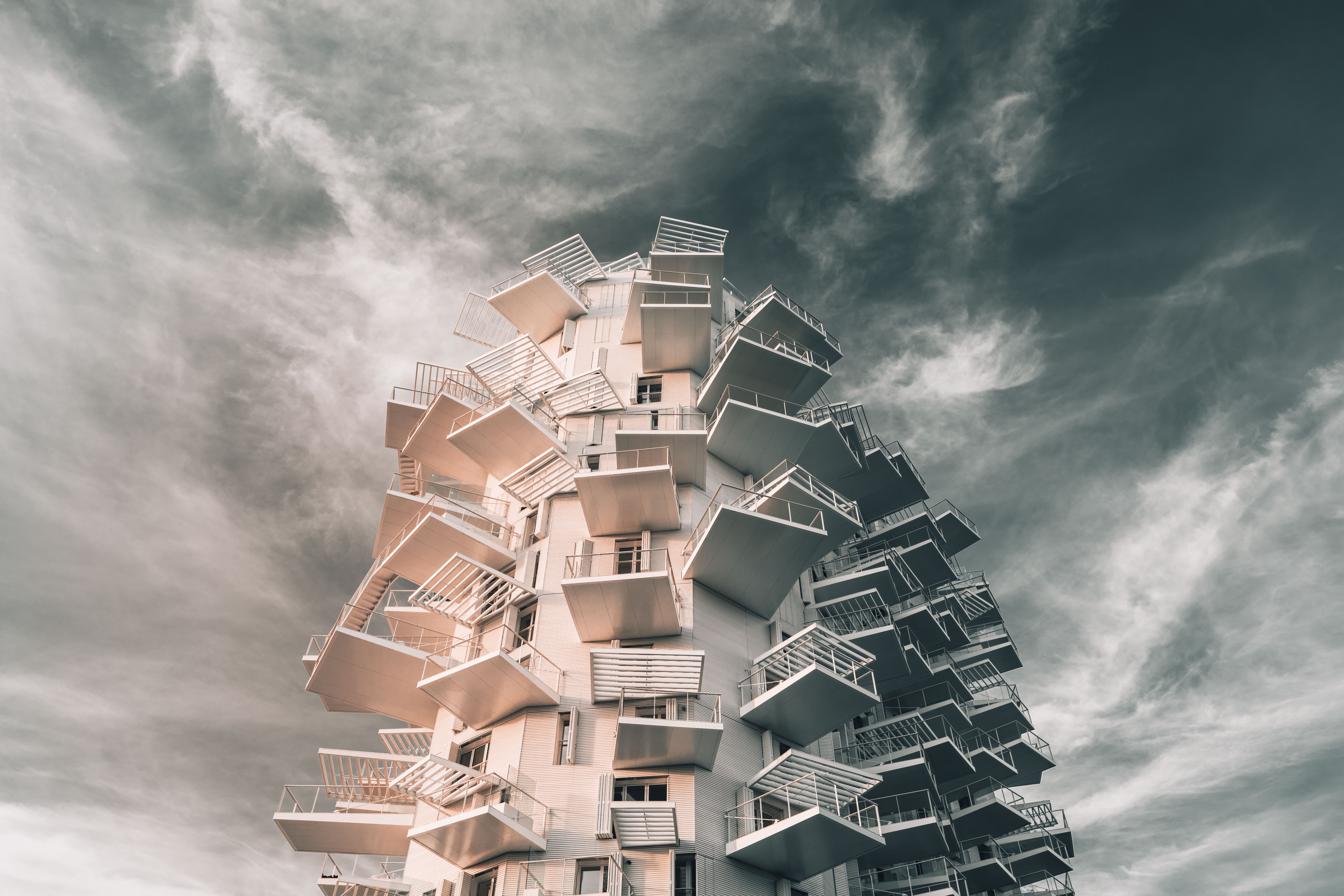 Free download wallpaper Cities, Clouds, Building, Design, Facade, Architecture on your PC desktop