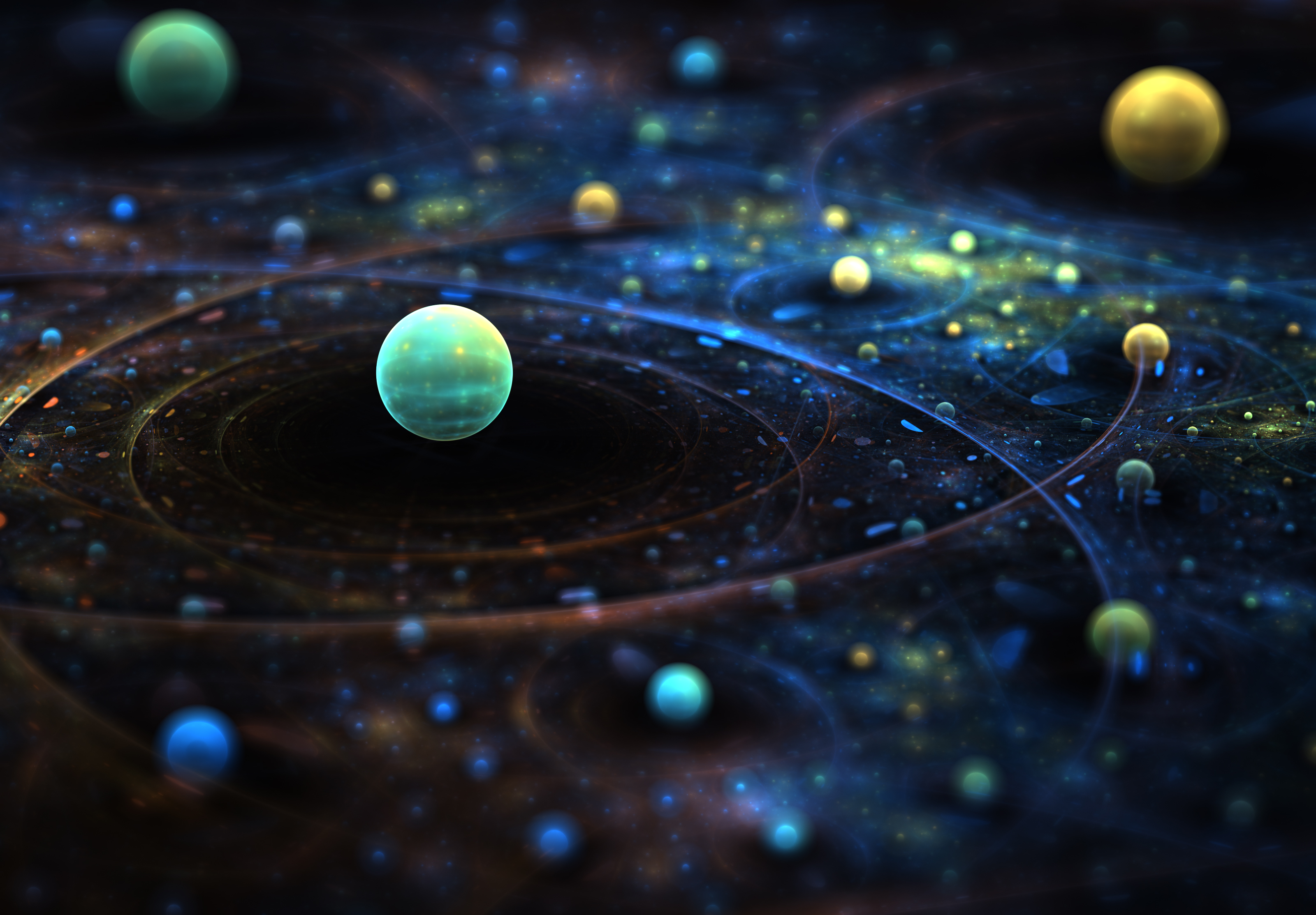 HD wallpaper sphere, abstract, colors, space