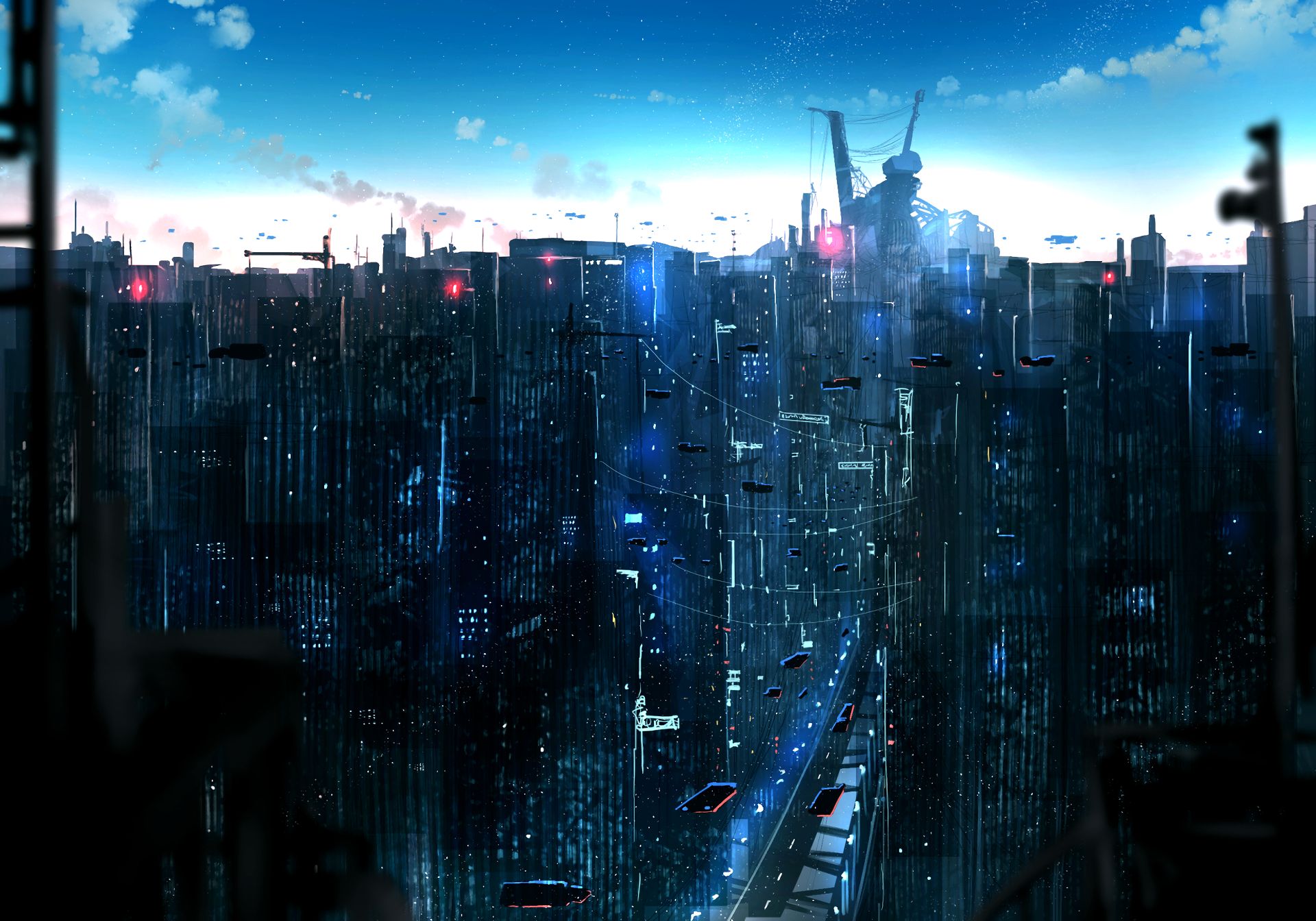 Anime city HD wallpapers  Pxfuel