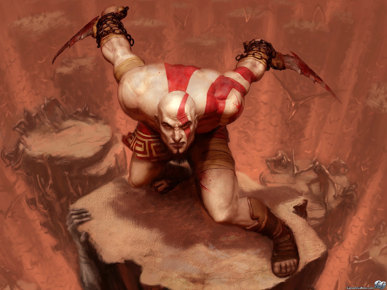 Full HD Wallpaper kratos (god of war), god of war, video game
