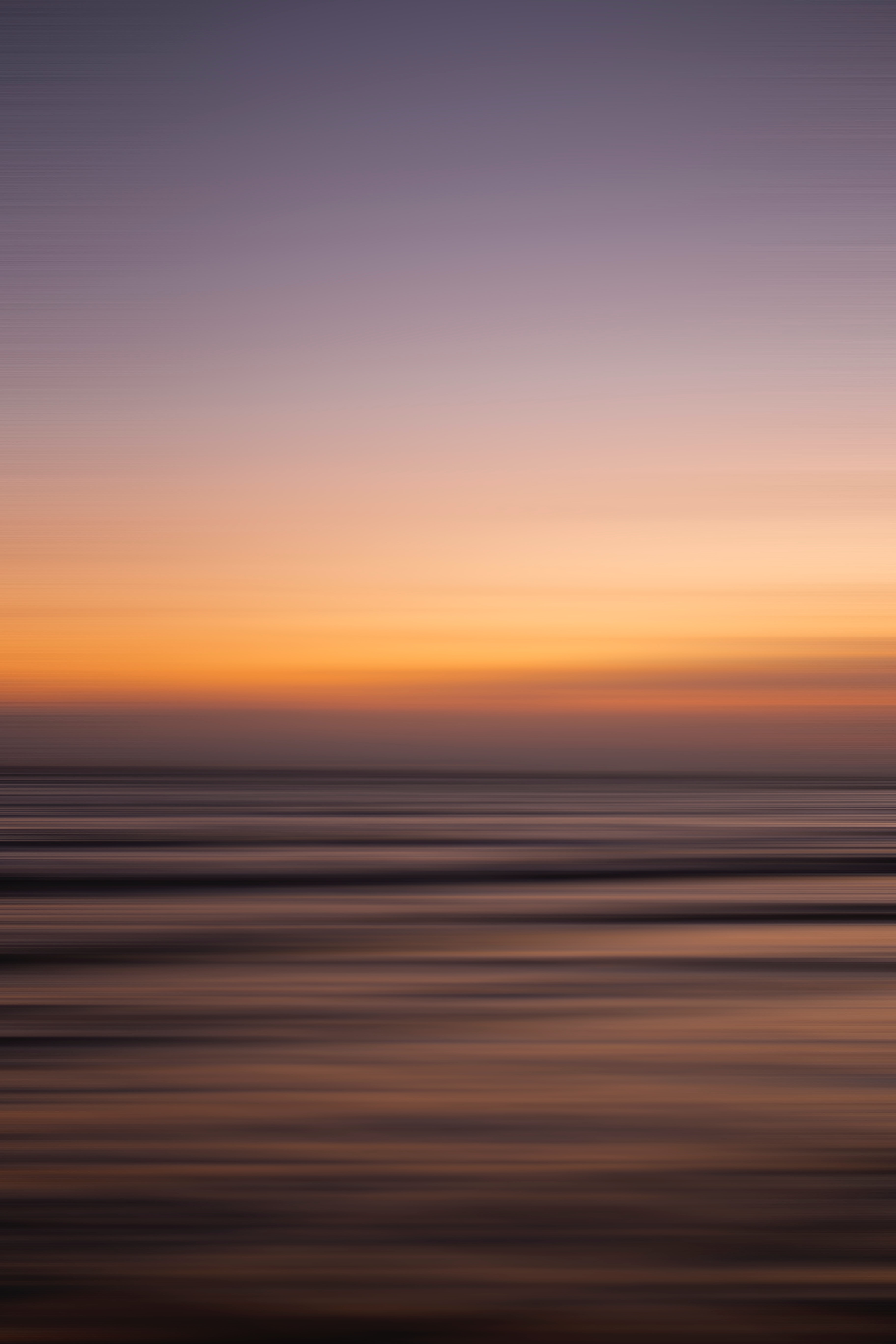 blur, streaks, sunset, abstract, horizon, stripes