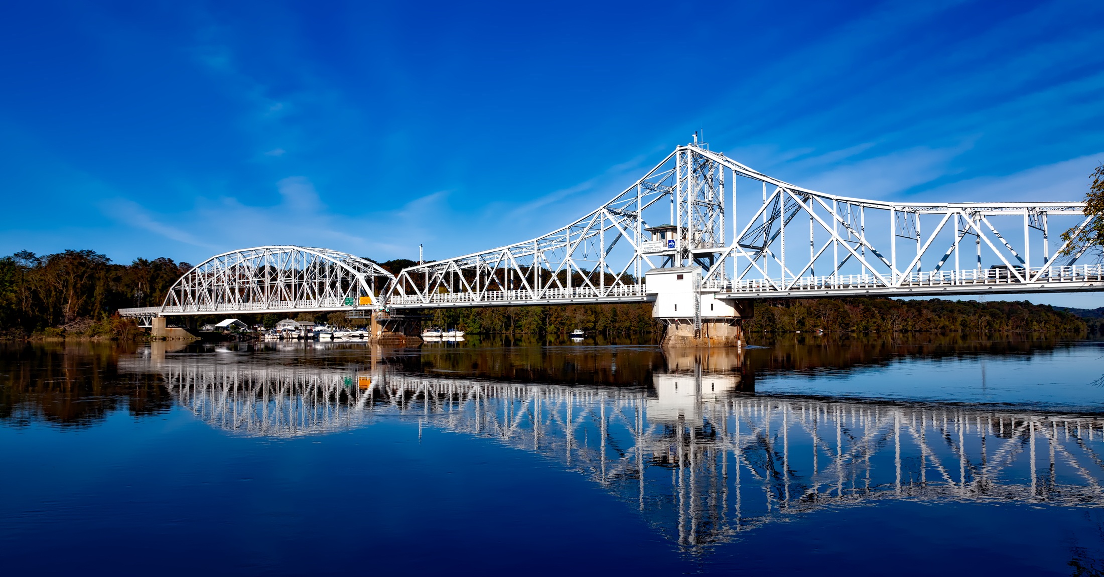 389118 скачать картинку сделано человеком, мост, коннектикут, hdr, отражение, река, сша, мосты - обои и заставки бесплатно