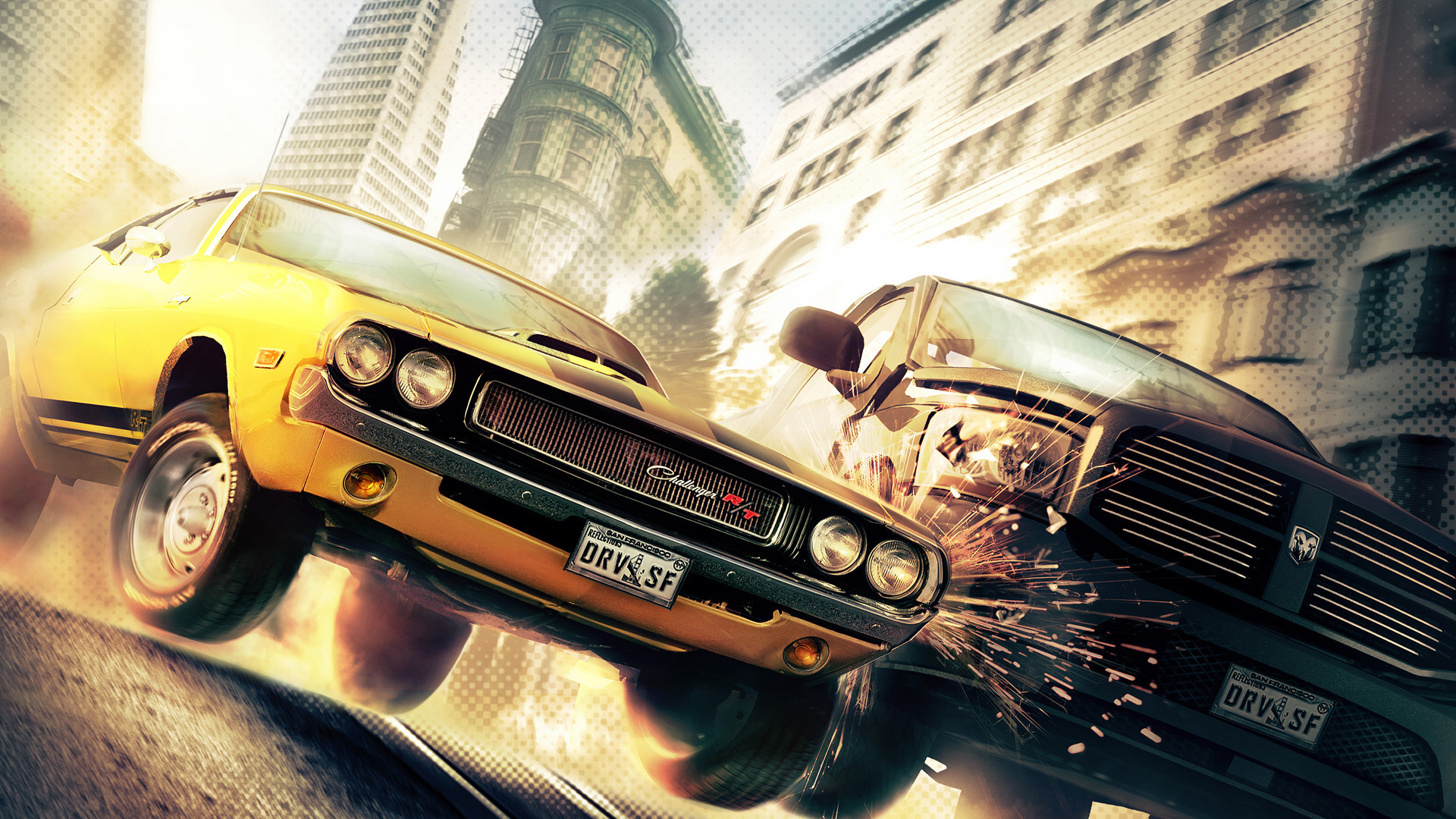 dodge challenger rt, video game, driver: san francisco, driver wallpapers for tablet