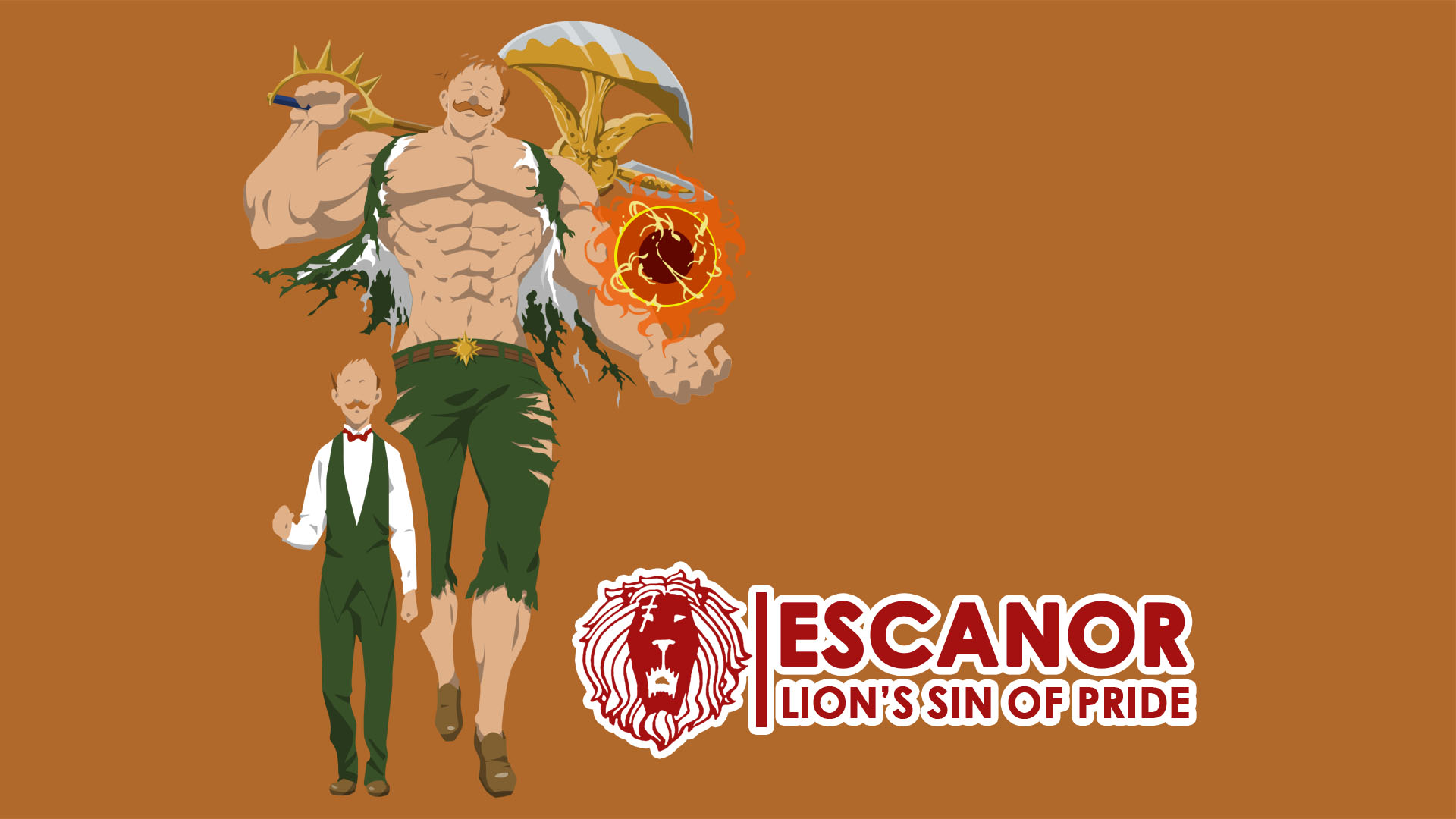 Escanor Wallpaper Stickers for Sale | Redbubble