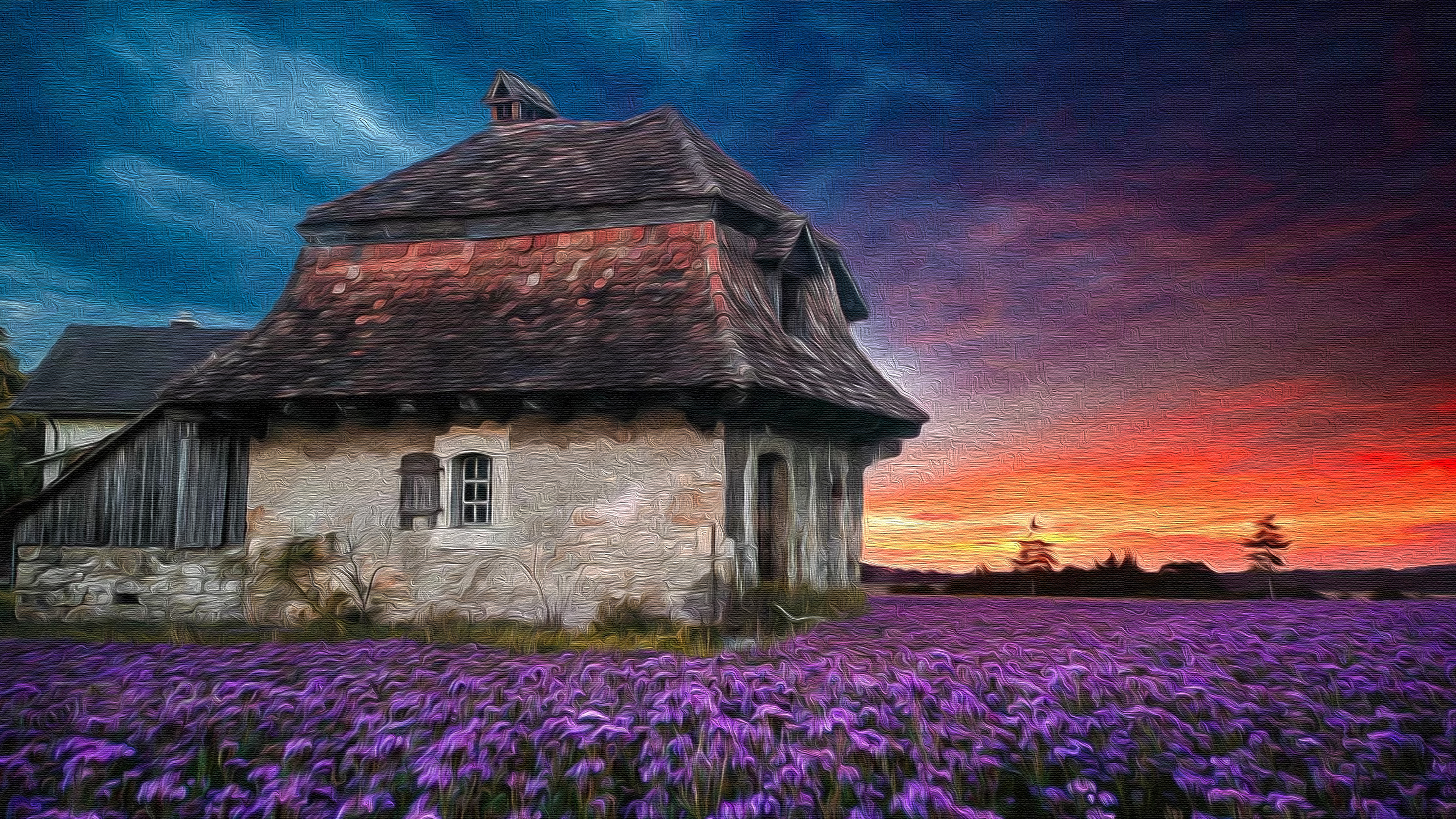 Обои старый дом. Дома природа. Пейзаж с домиком. Домик в поле. Старинный дом в цветах.