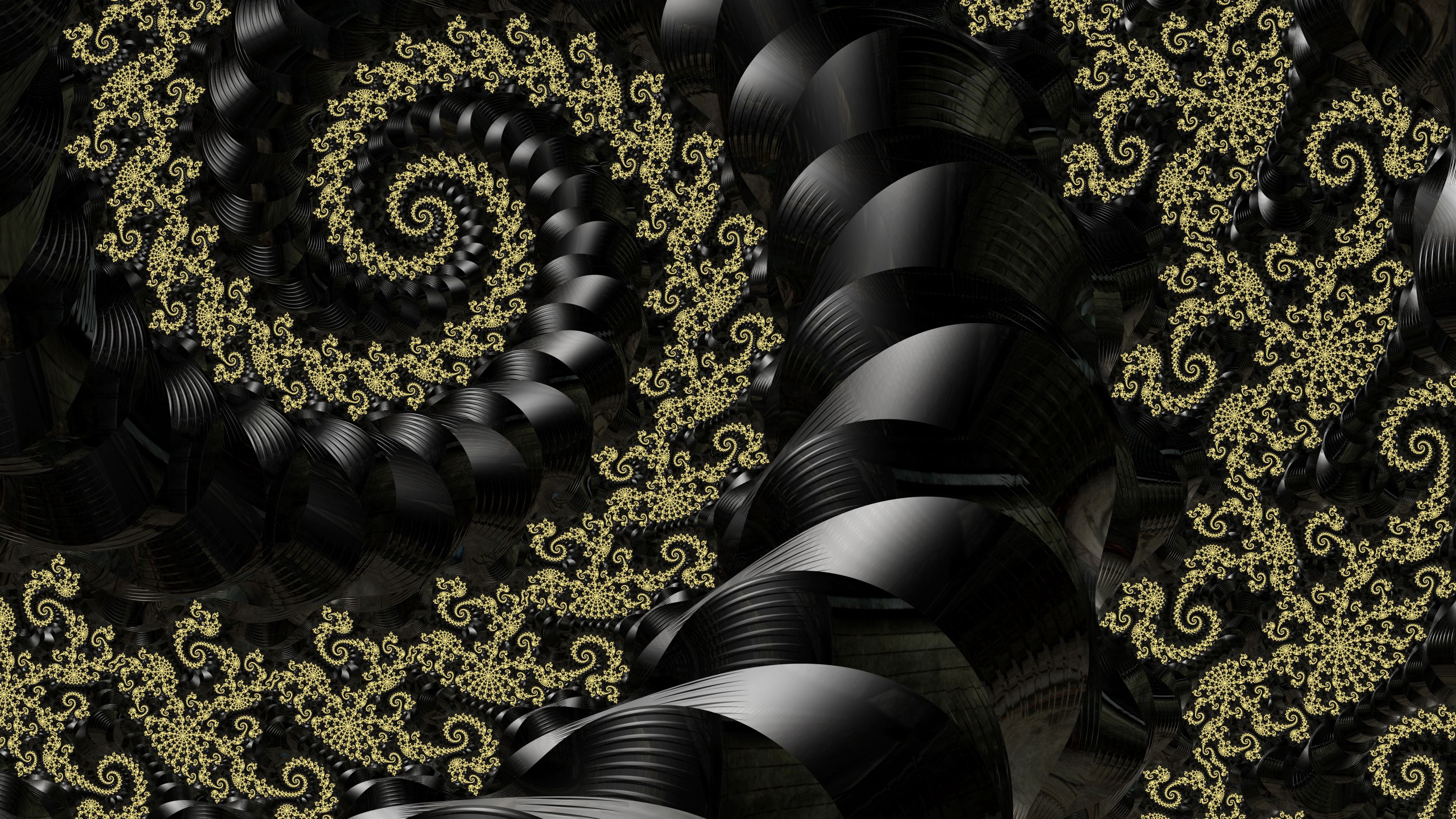 abstract, art, pattern, fractal, spiral, twisting, torsion HD wallpaper