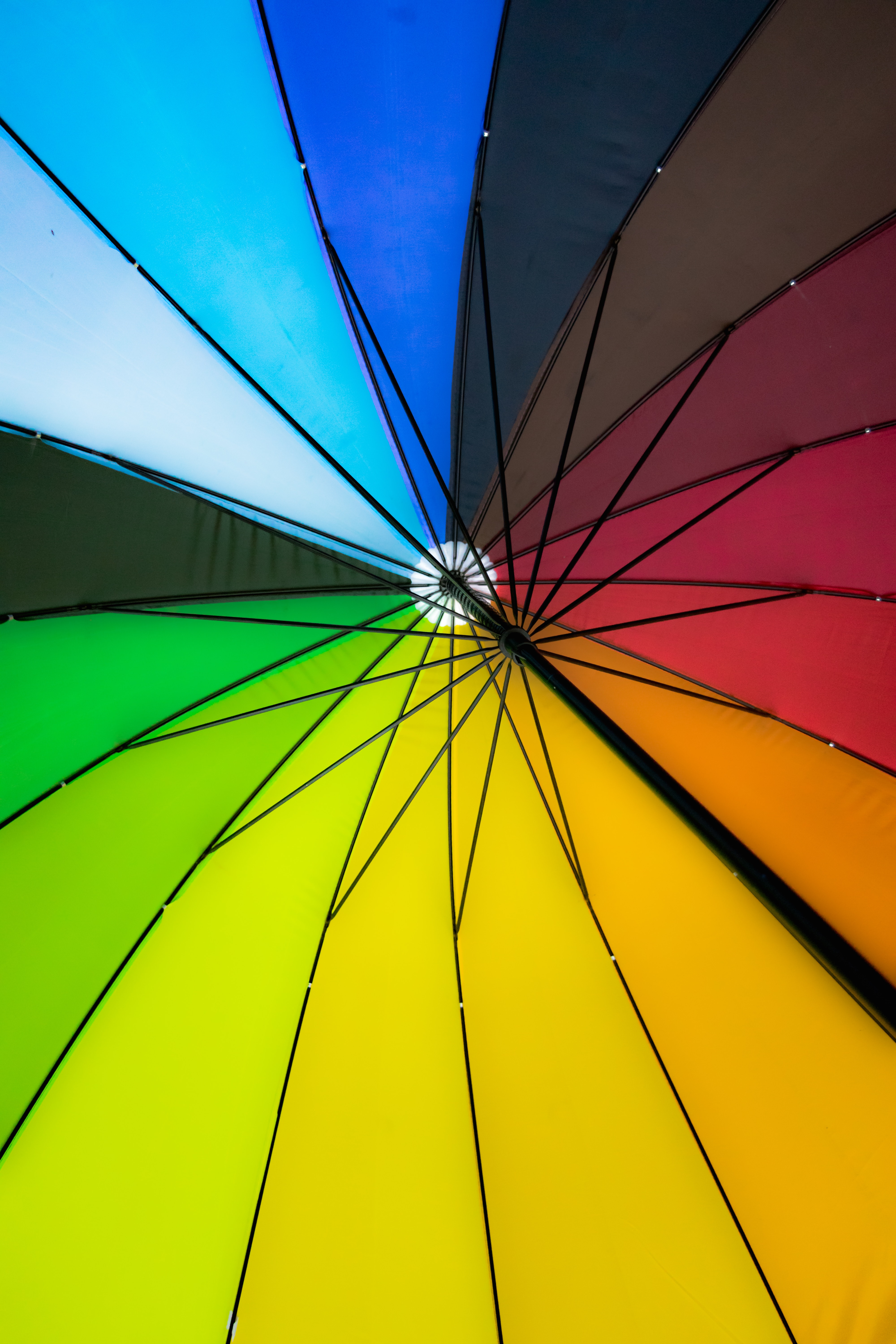 umbrella, bright, miscellanea, miscellaneous, multicolored, motley, construction, design, mechanism