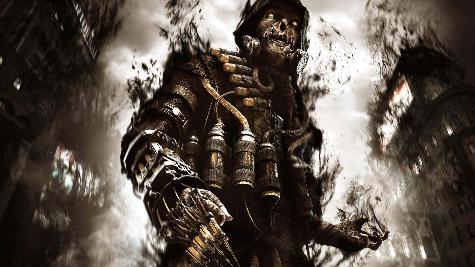 smoke, video game, batman: arkham knight, creepy, gas mask, hood, mask, scarecrow (batman), batman 2160p