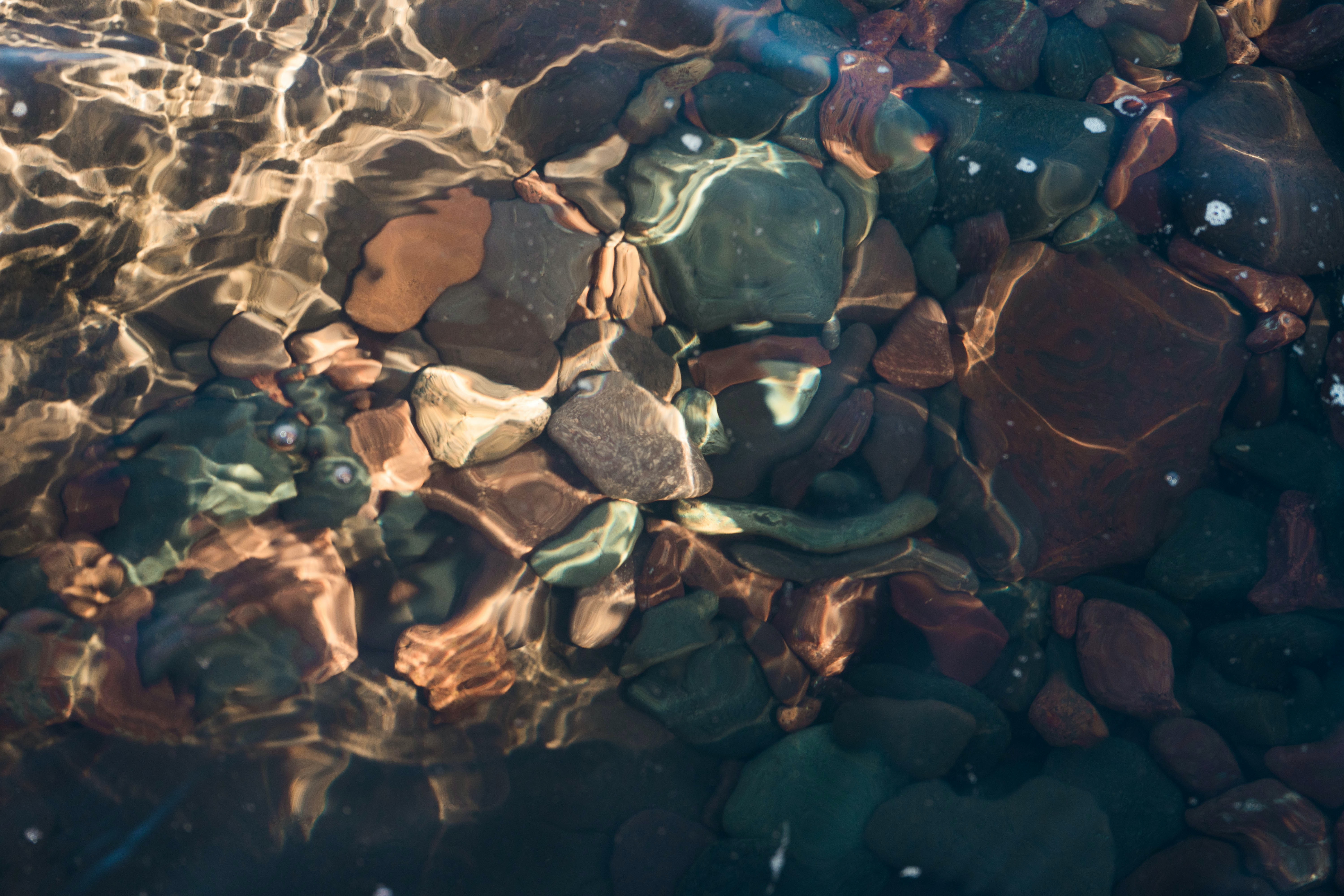 ripple, nature, water, stones, ripples, distortion 4K, Ultra HD