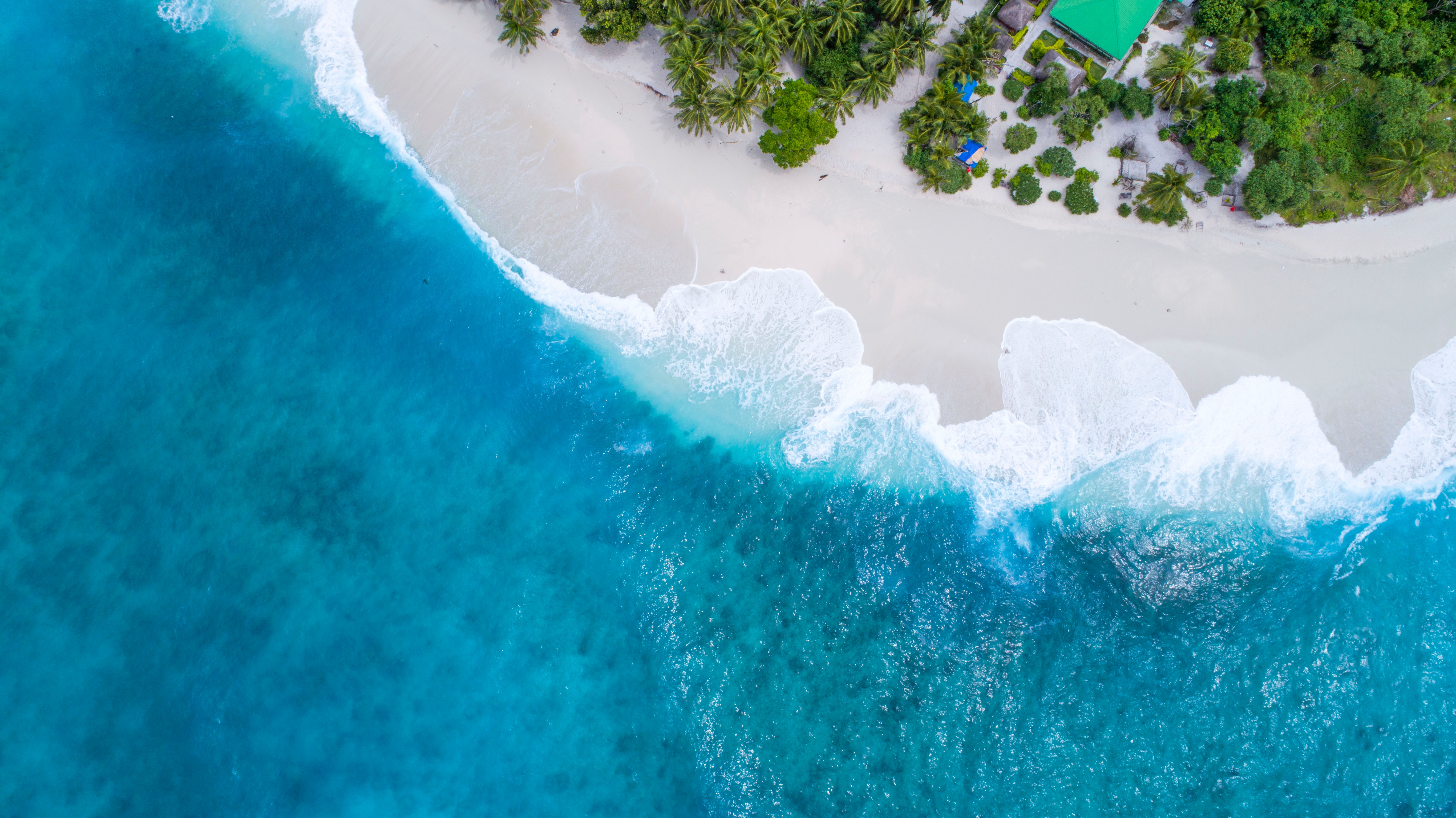 54822 télécharger le fond d'écran palms, maldives, nature, vue d'en haut, vue d’en haut, océan, tropiques - économiseurs d'écran et images gratuitement