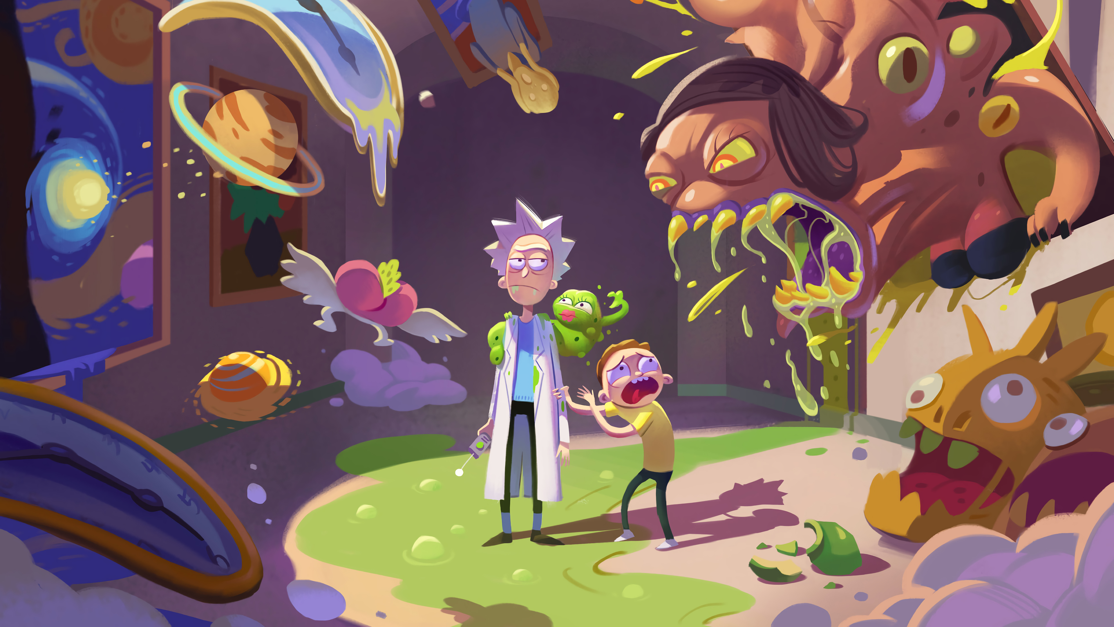 rick and morty, tv show, morty smith, rick sanchez wallpapers for tablet