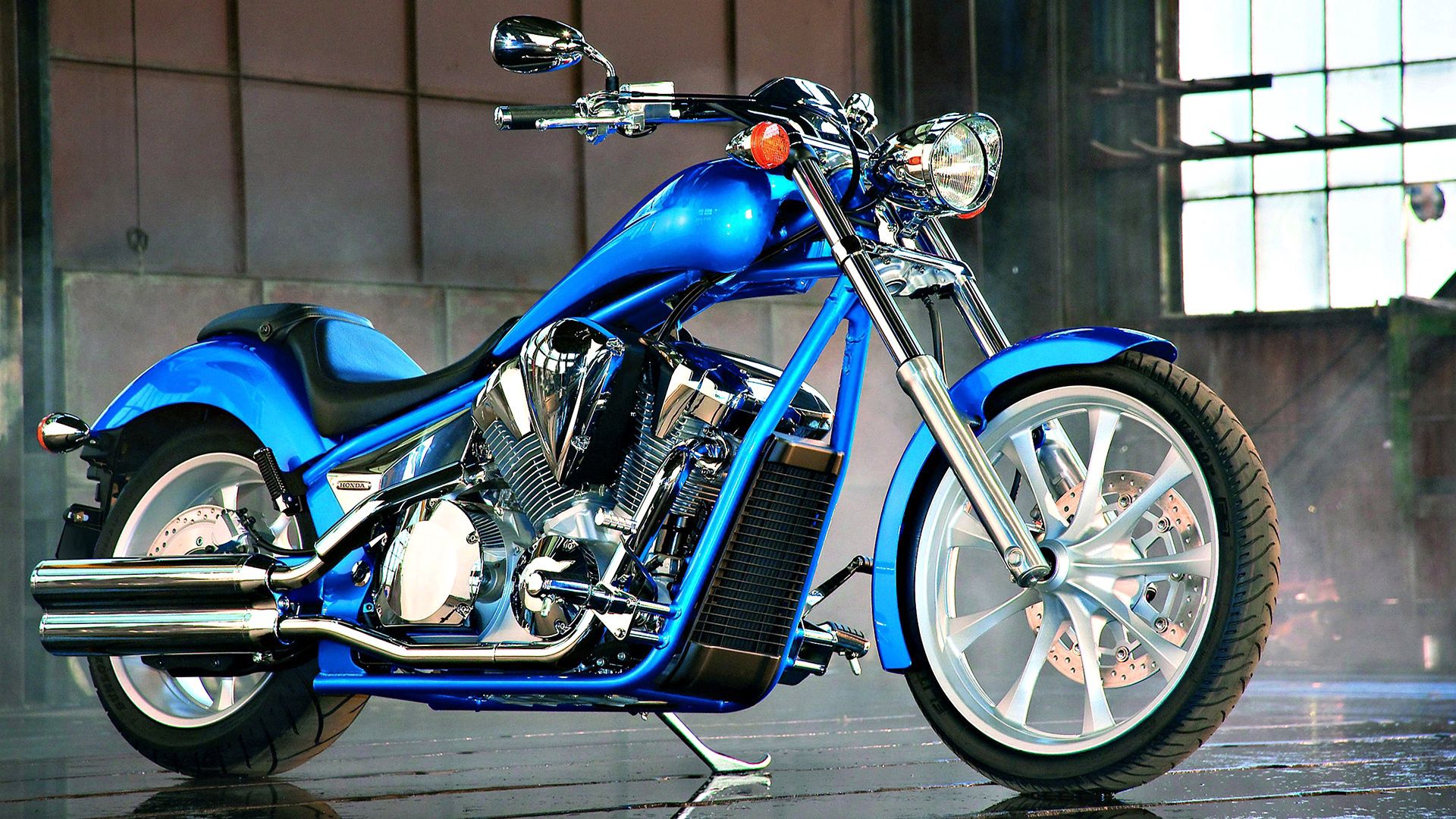 motobike, honda, motorcycles, blue, motorbike