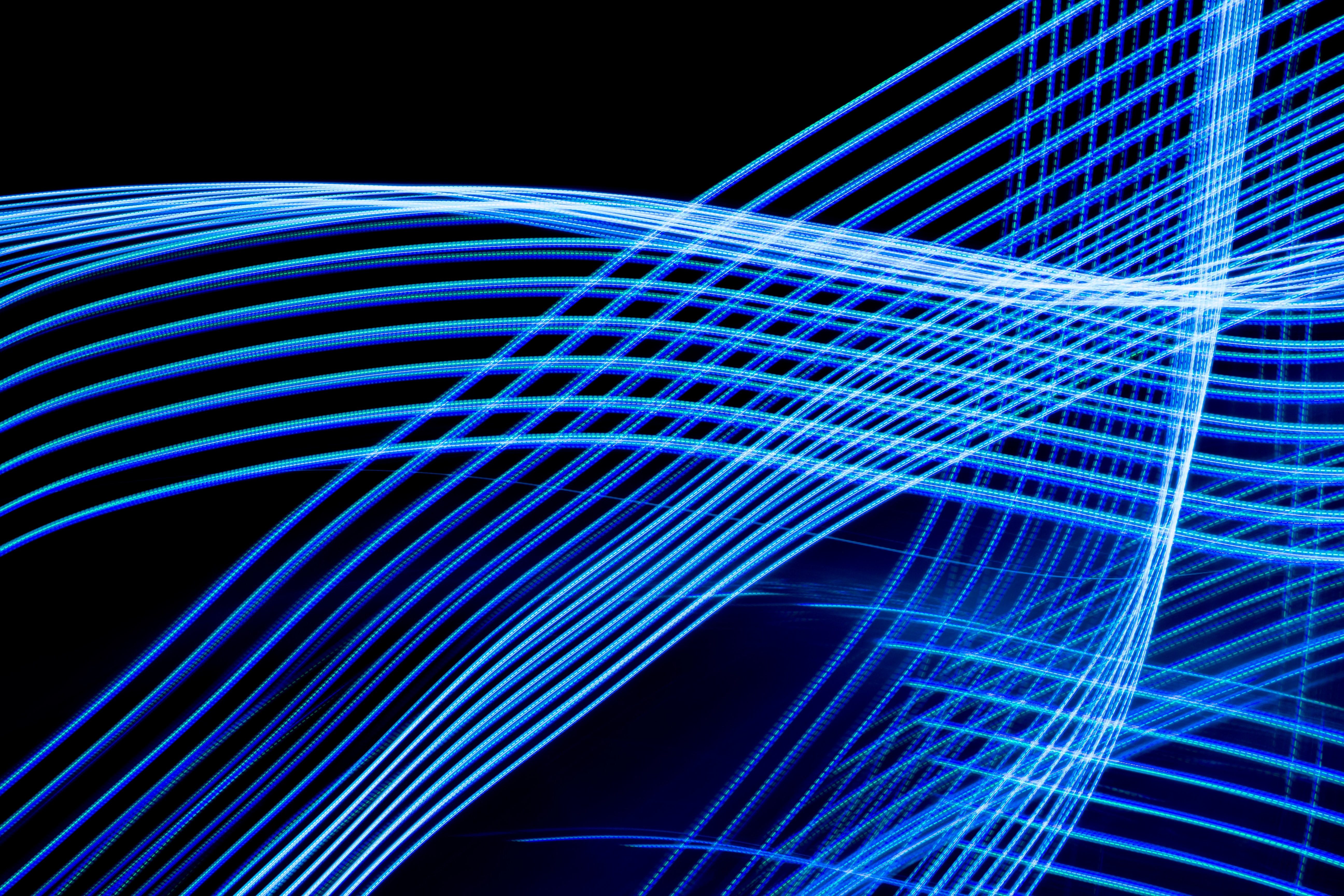 Download mobile wallpaper Wavy, Streaks, Lines, Abstract, Stripes, Neon for free.