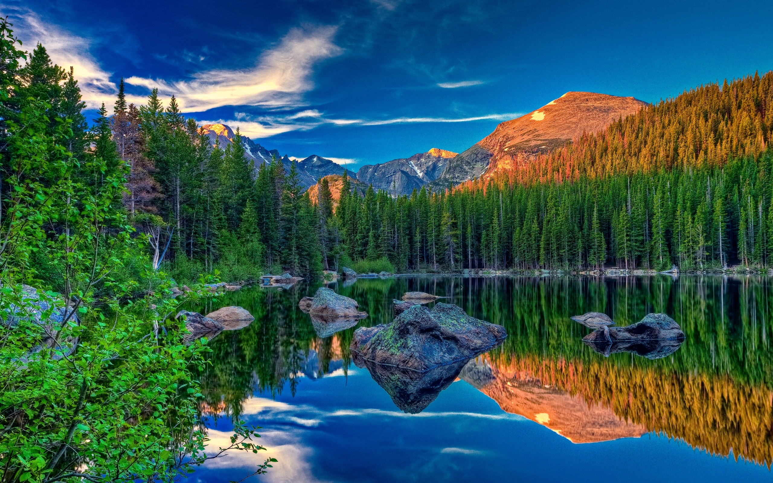 landscape, mountains, blue, lakes Free Stock Photo