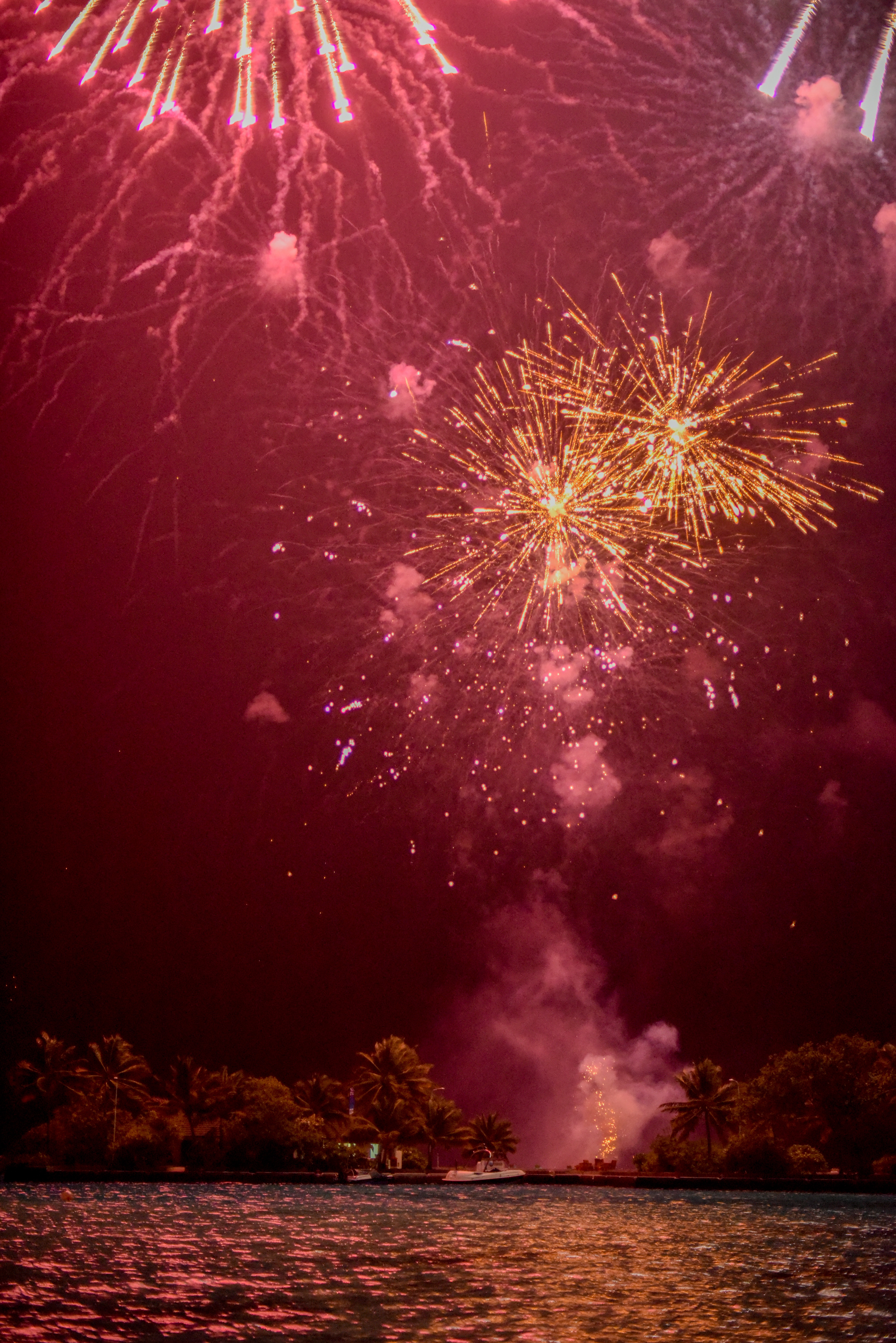 Download mobile wallpaper Salute, Sparks, Holiday, Holidays, Fireworks, Firework, Smoke for free.