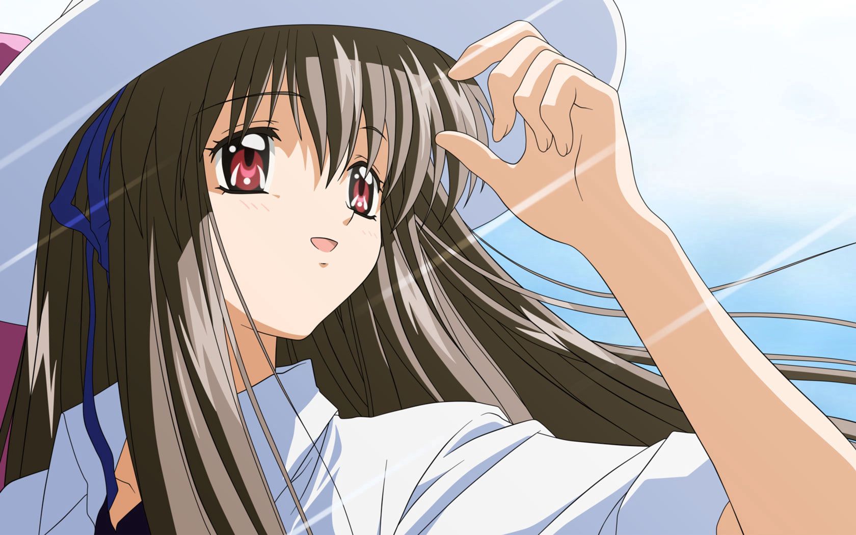 81635 descargar fondo de pantalla anime, morena, niña, muchacha, sombrero: protectores de pantalla e imágenes gratis