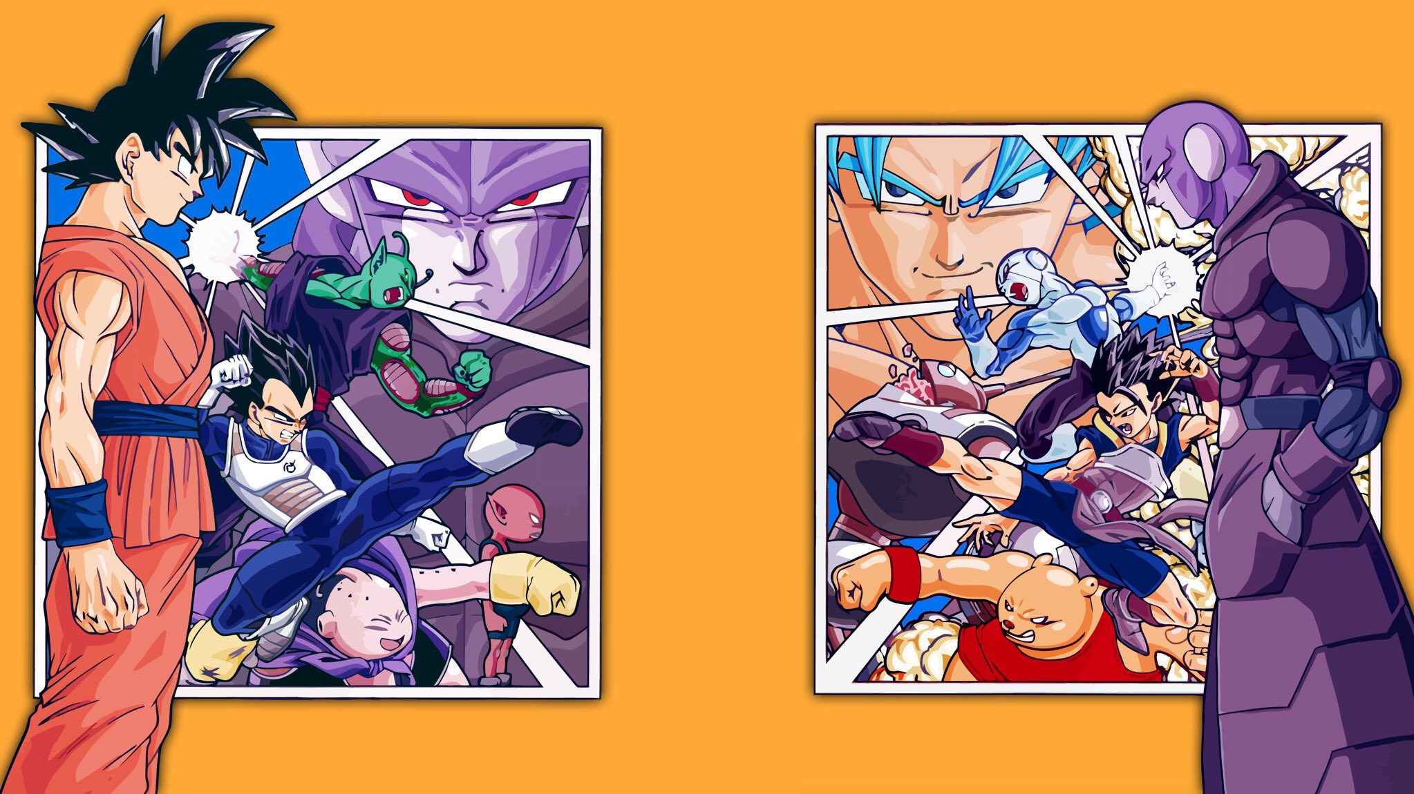 Download Cool Dragon Ball Z Panel Wallpaper