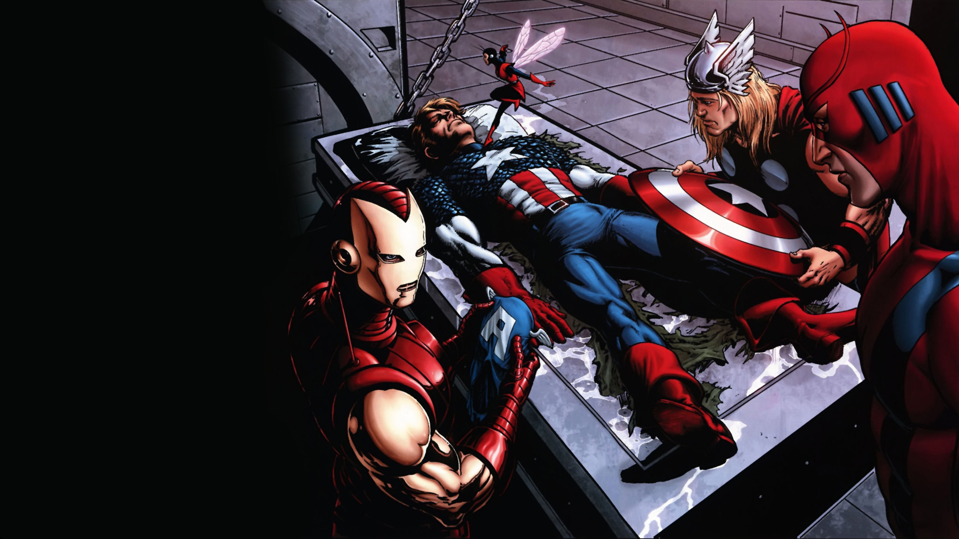 Download mobile wallpaper Iron Man, Captain America, Comics, Thor, Marvel Comics for free.
