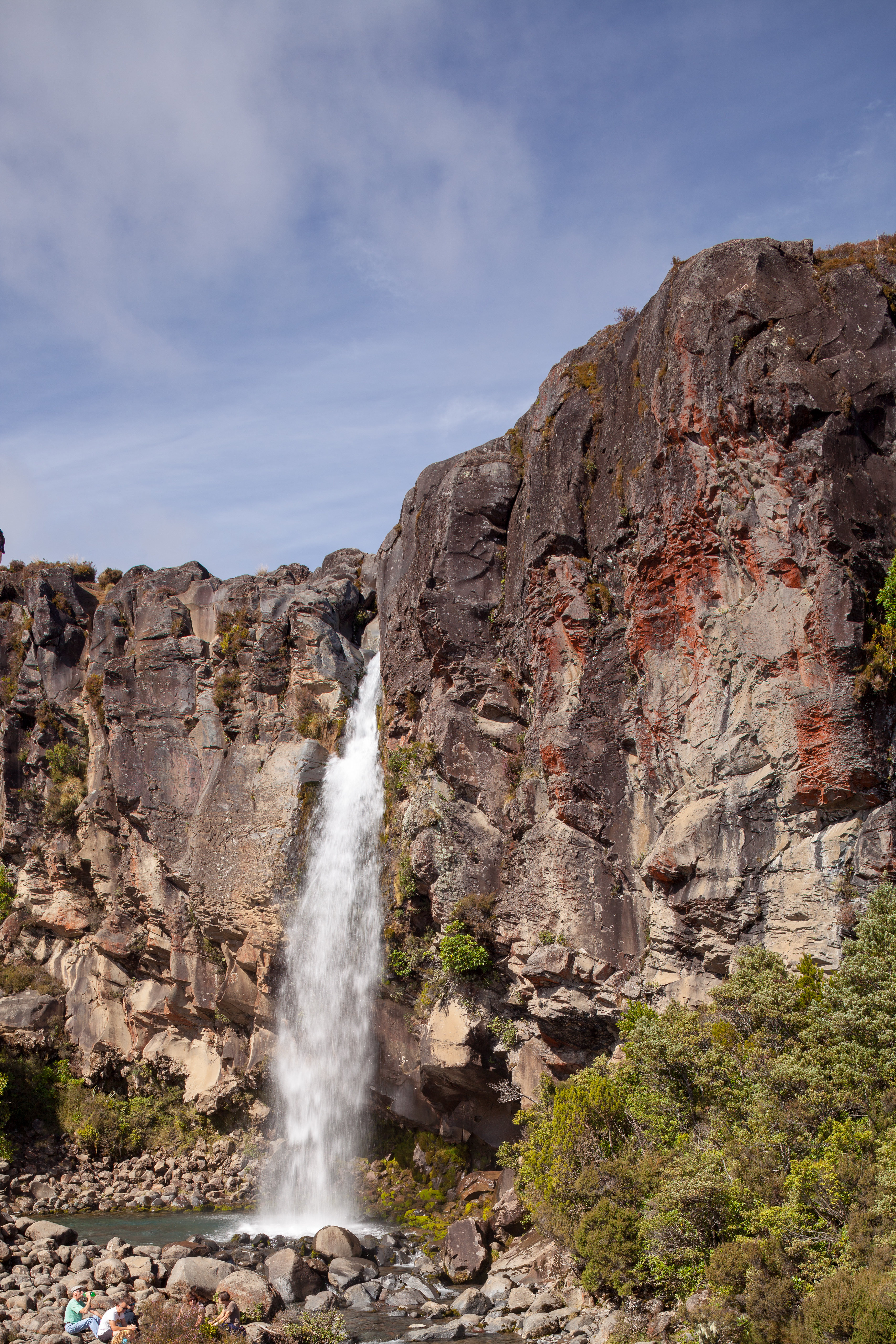 Download mobile wallpaper Waterfall, Break, Precipice, Stones, Rocks, Nature, Trees for free.