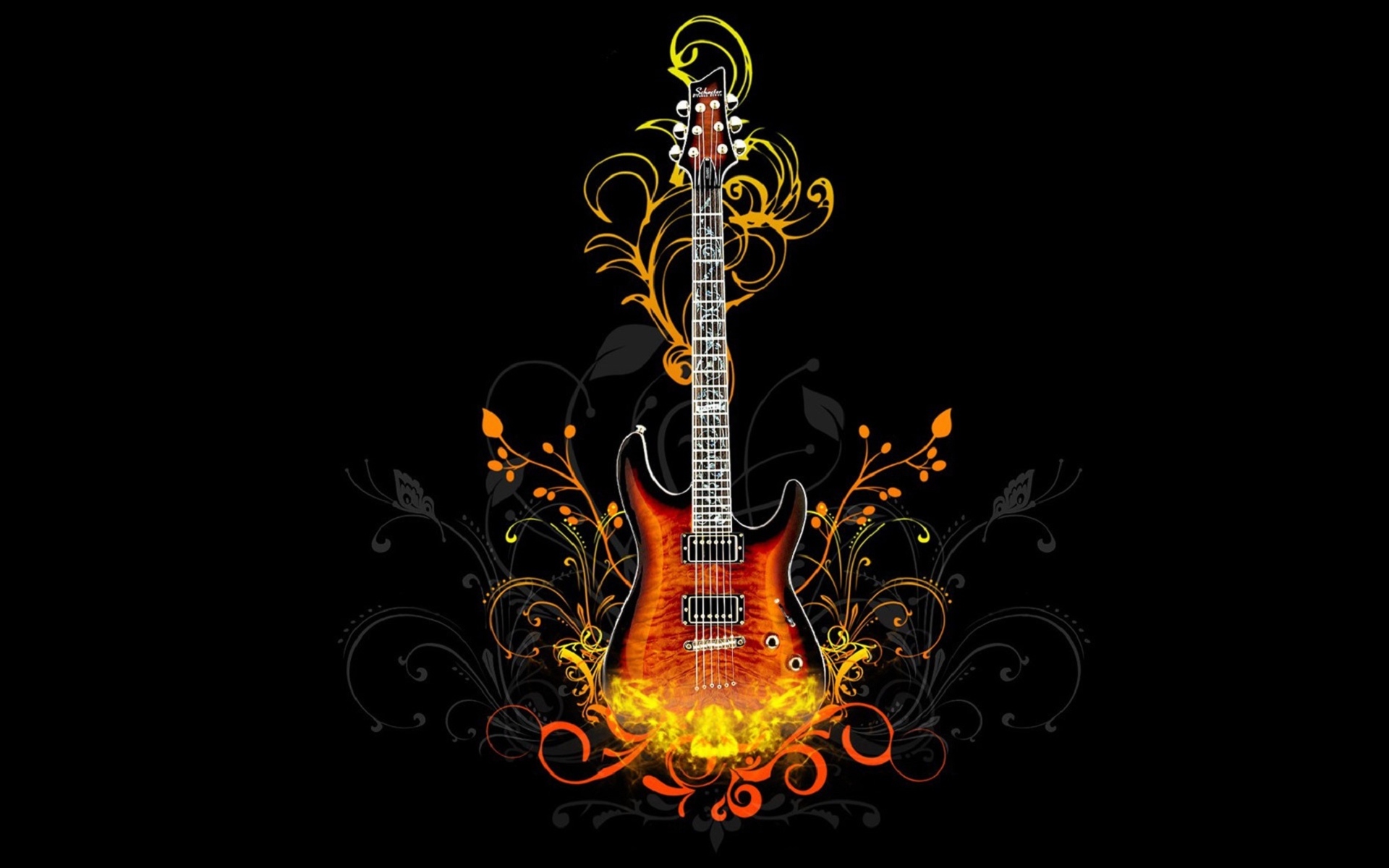 wallpapers pictures, black, guitars, tools, music