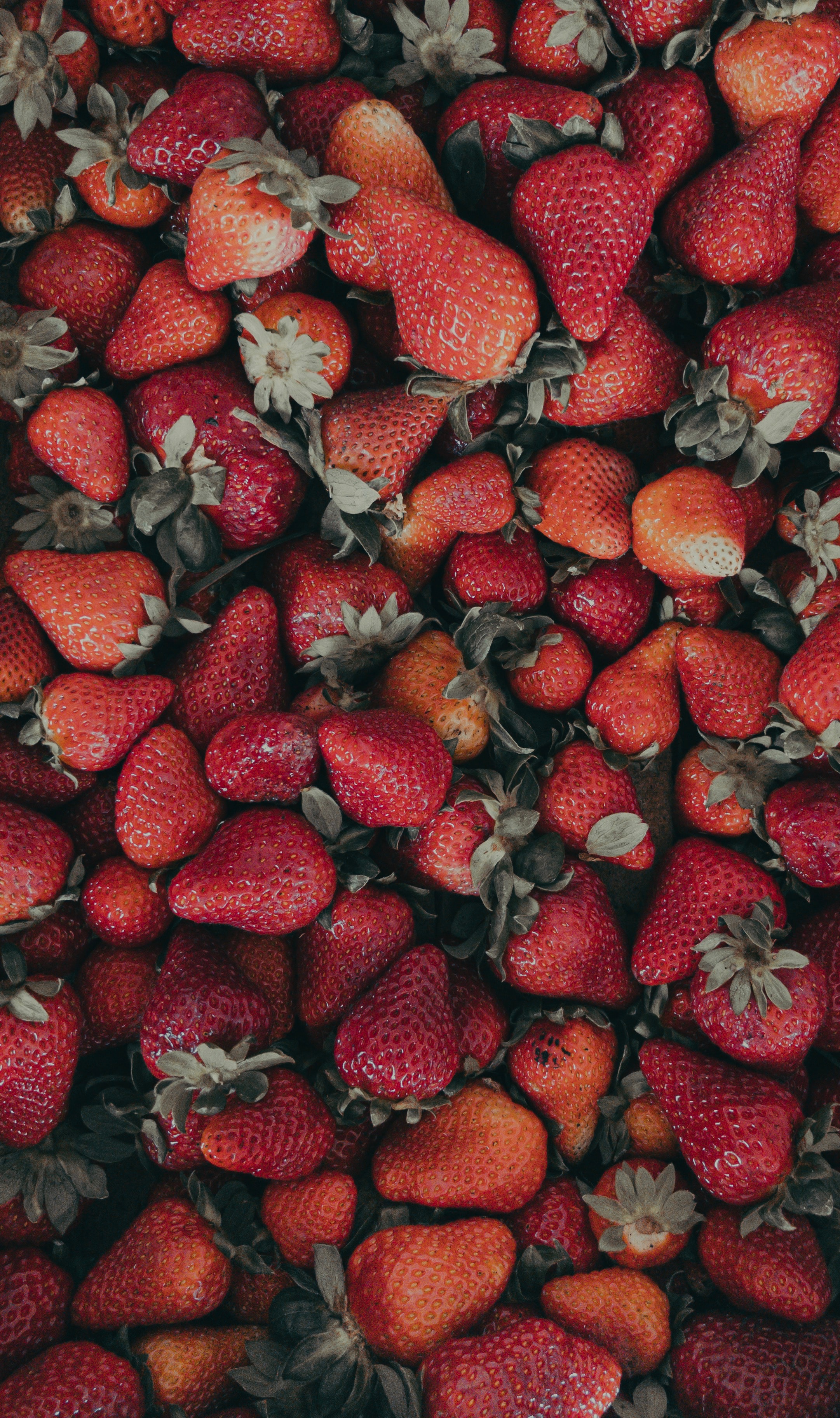 Free HD food, strawberry, ripe, berries, red, fresh