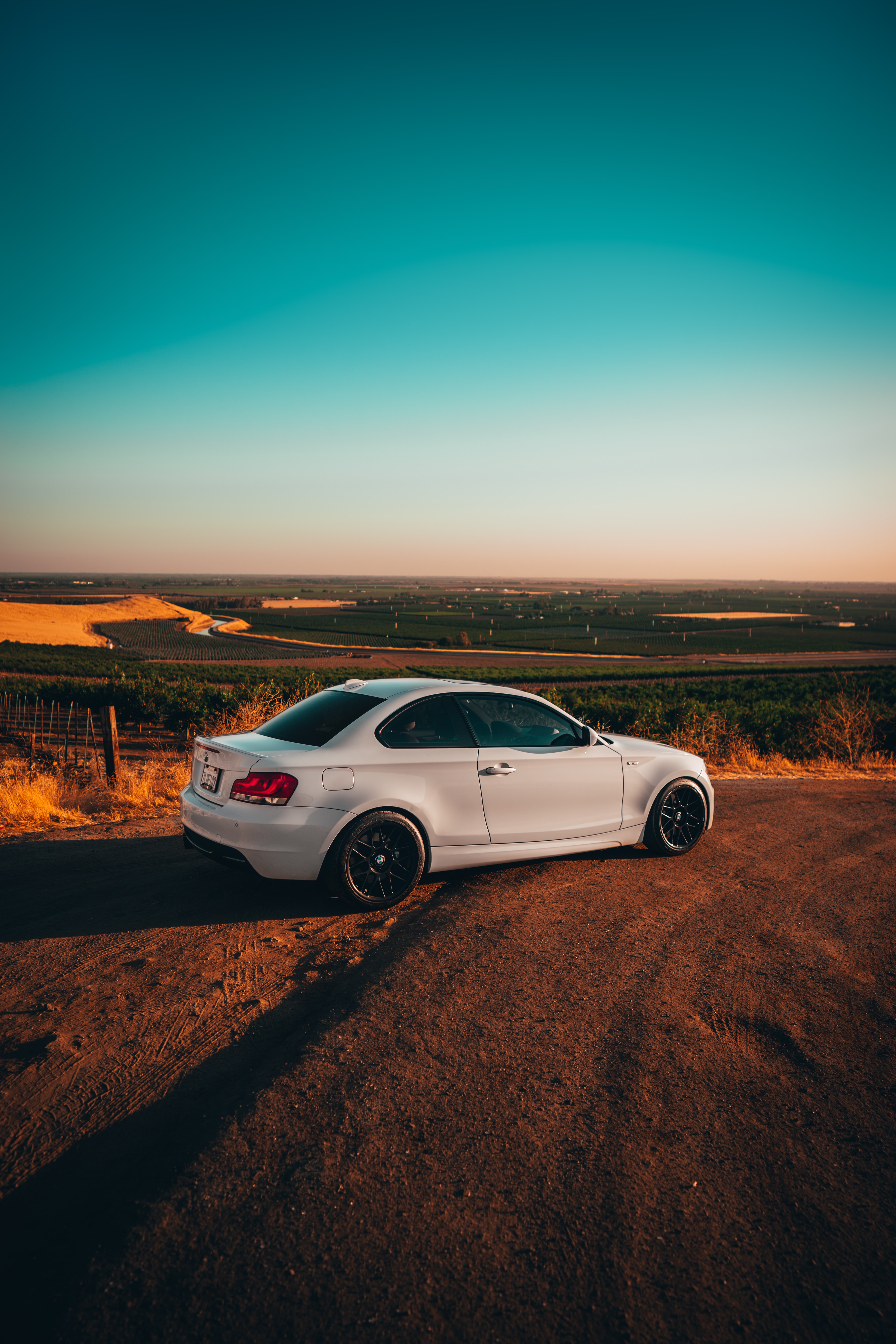 Download mobile wallpaper Field, Bmw, Side View, Car, Machine, Cars for free.