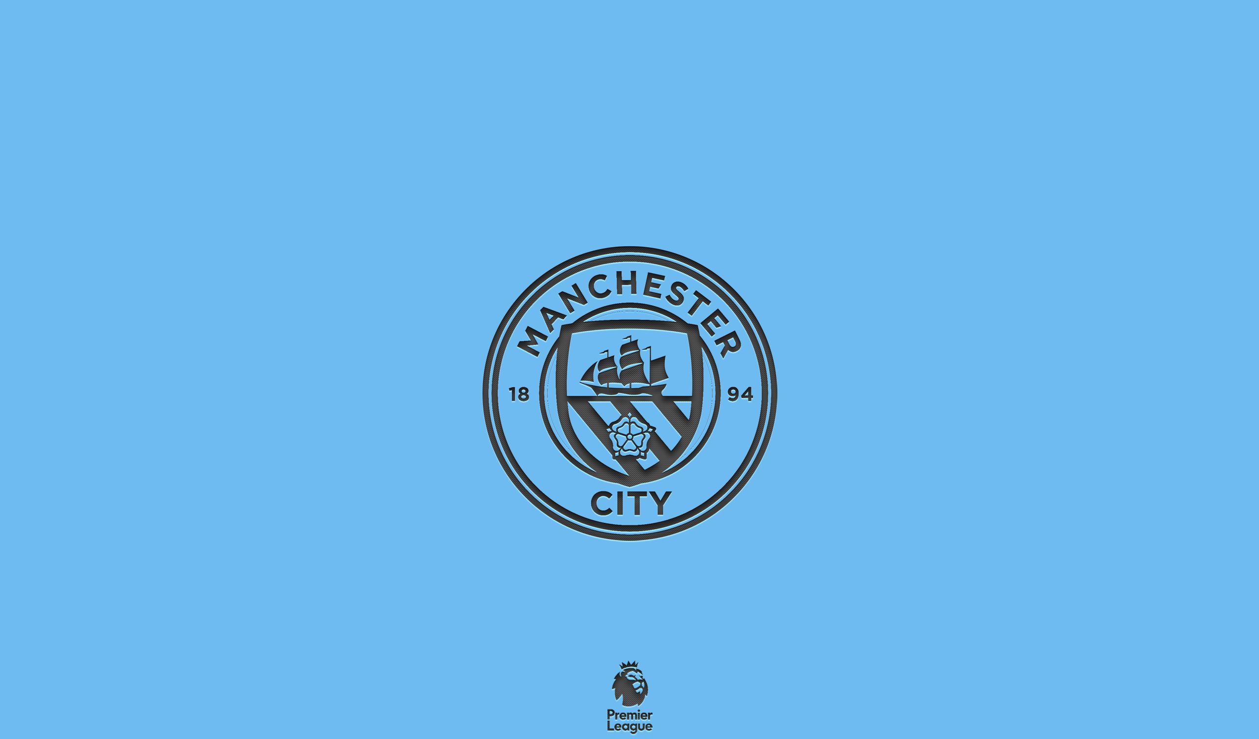 Обои Манчестер Сити 4k логотип