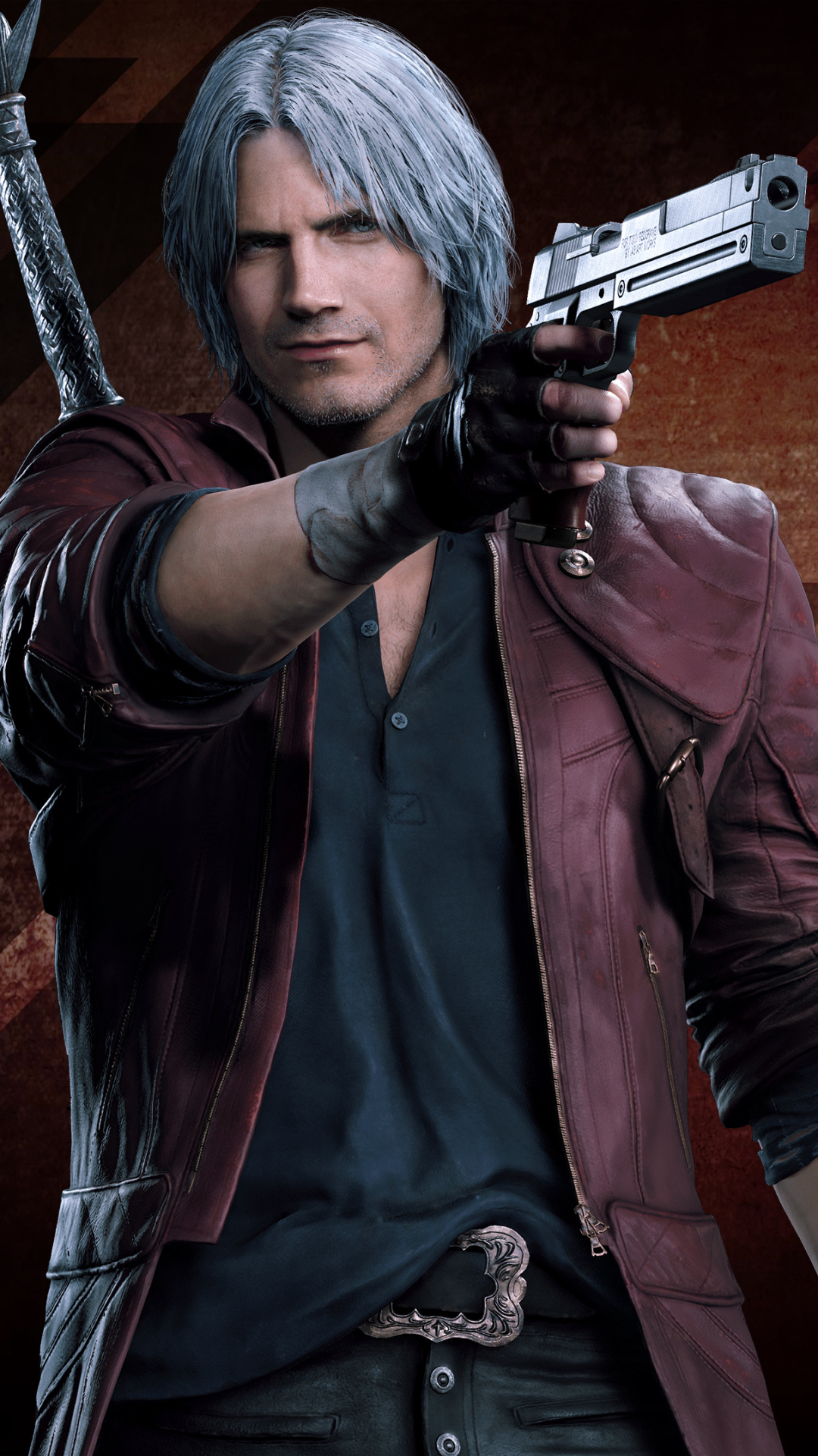 2018, video game, Dante, Devil May Cry5, fire, 1080x1920 wallpaper