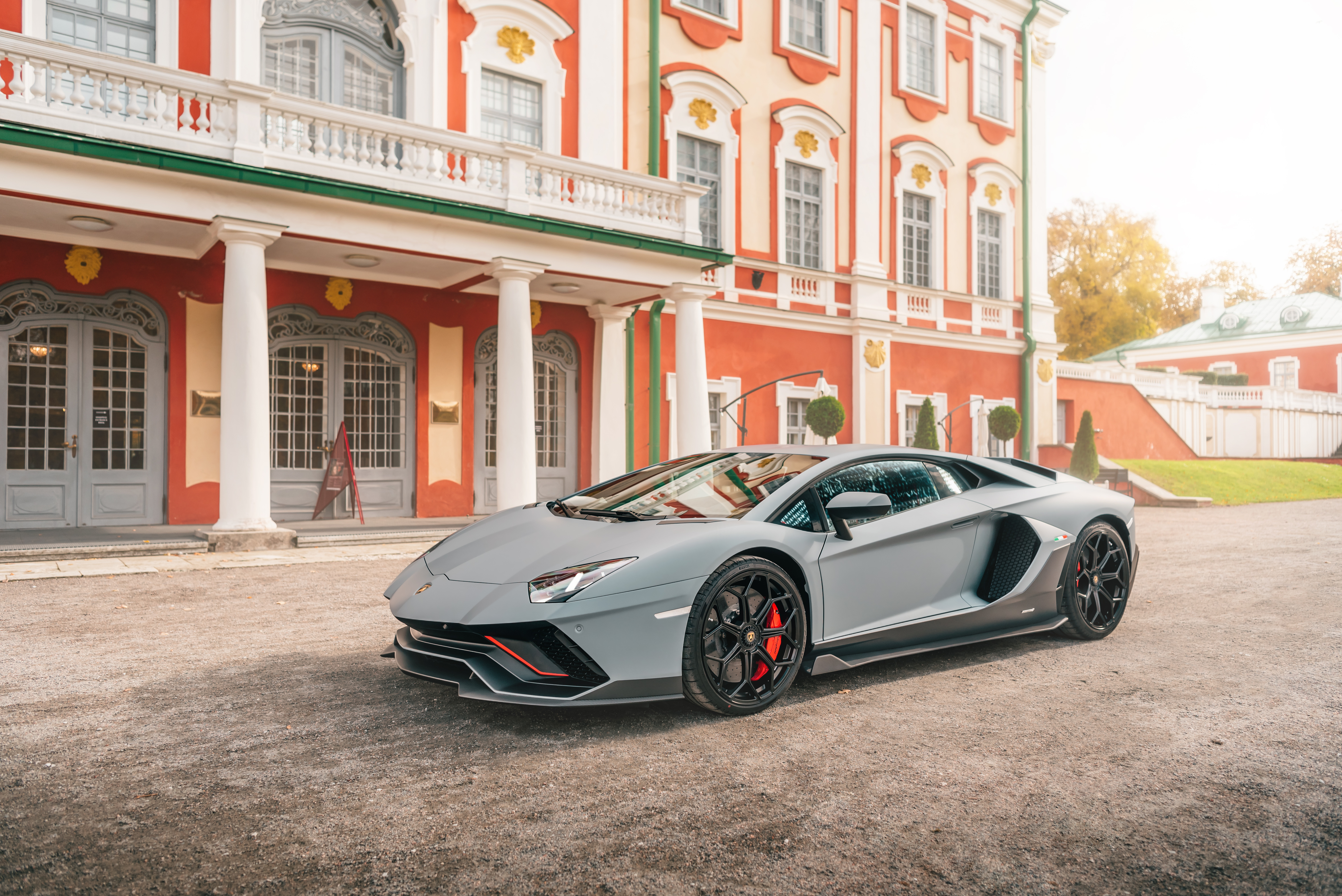 Lamborghini Aventador lp700 4 Roadster Red autumn