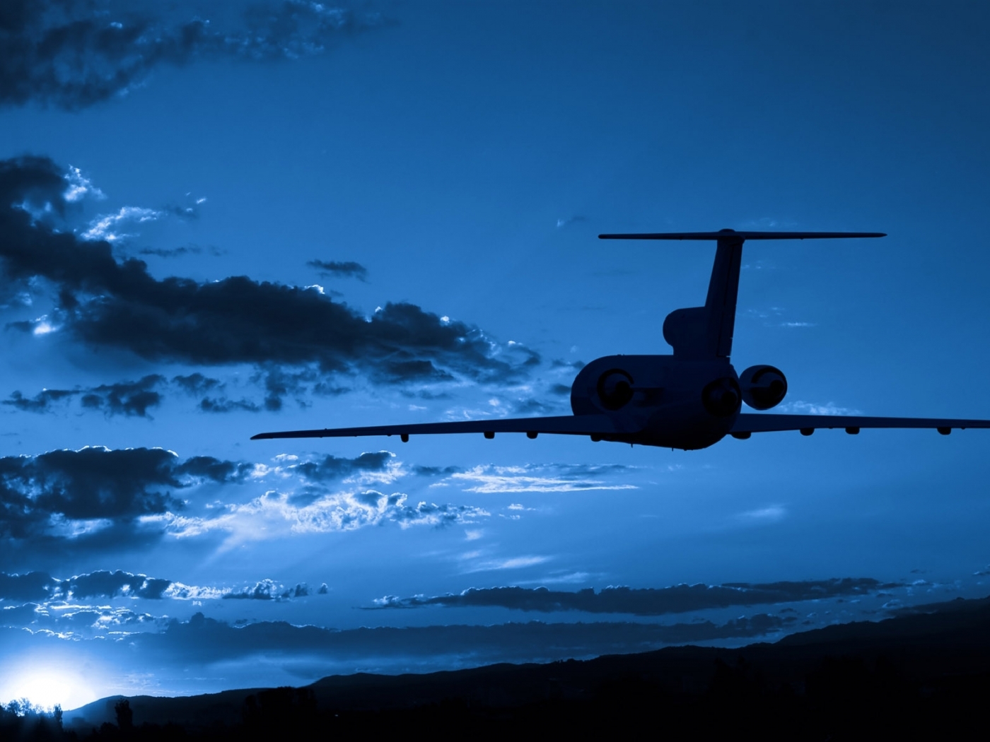 transport, sky, clouds, airplanes, blue Free Background