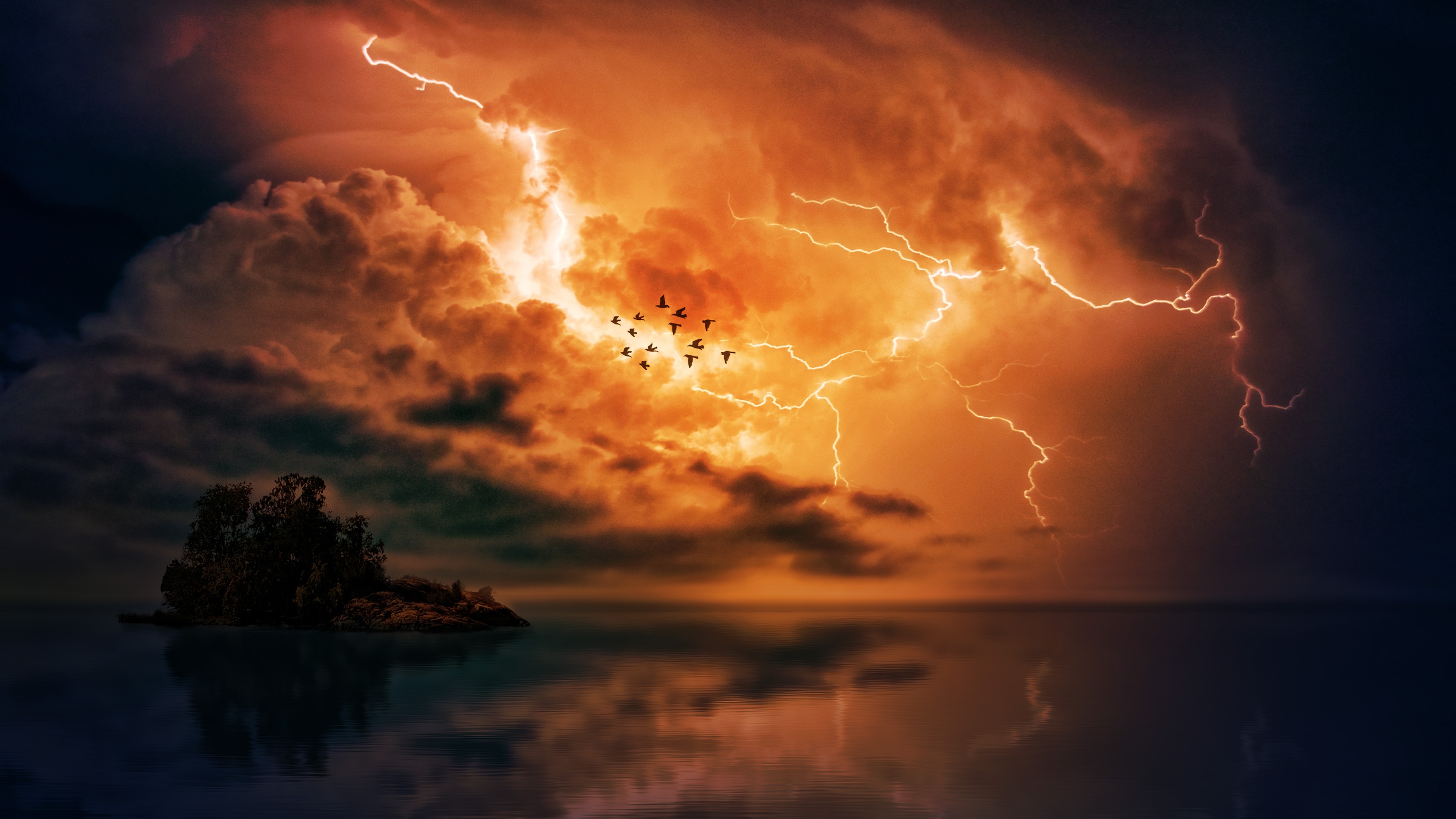 Download mobile wallpaper Earth, Storm, Thunderstorm for free.