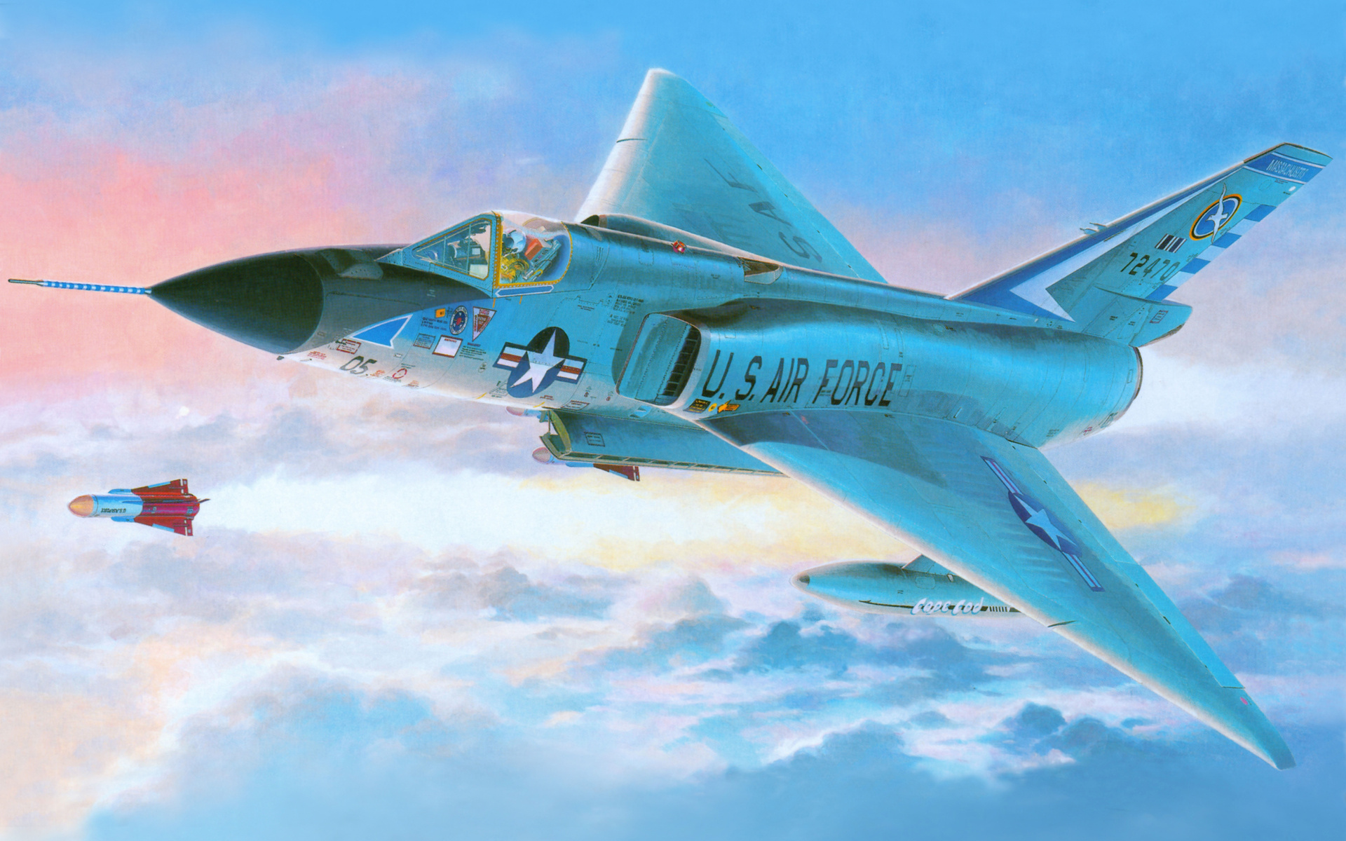 military, convair f 106 delta dart, airplane, fly, jet fighter, military aircraft