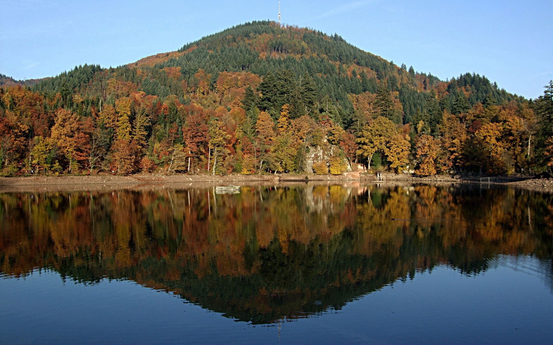 nature, rivers, trees, autumn, lake, elevation 2160p