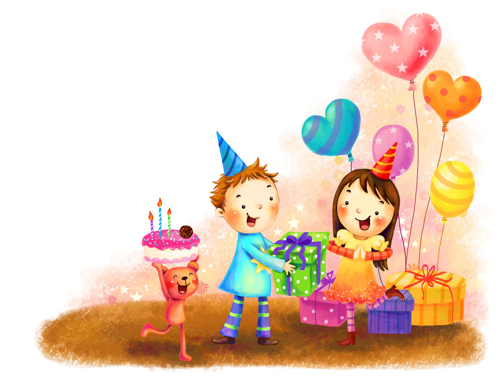 623796 免費下載壁紙 节日, 生日, 气球, 儿童, 泰迪熊 屏保和圖片