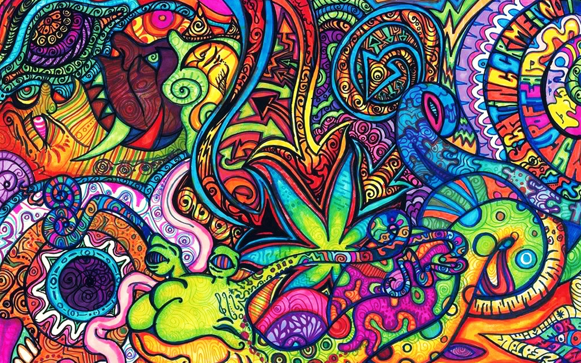 colorful, psychedelic, artistic, colors, design, trippy