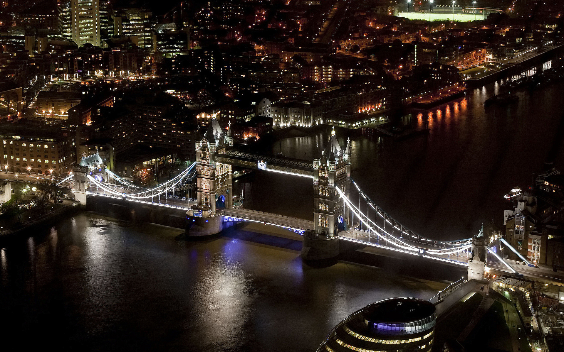 тауэрский мост в лондоне ночью