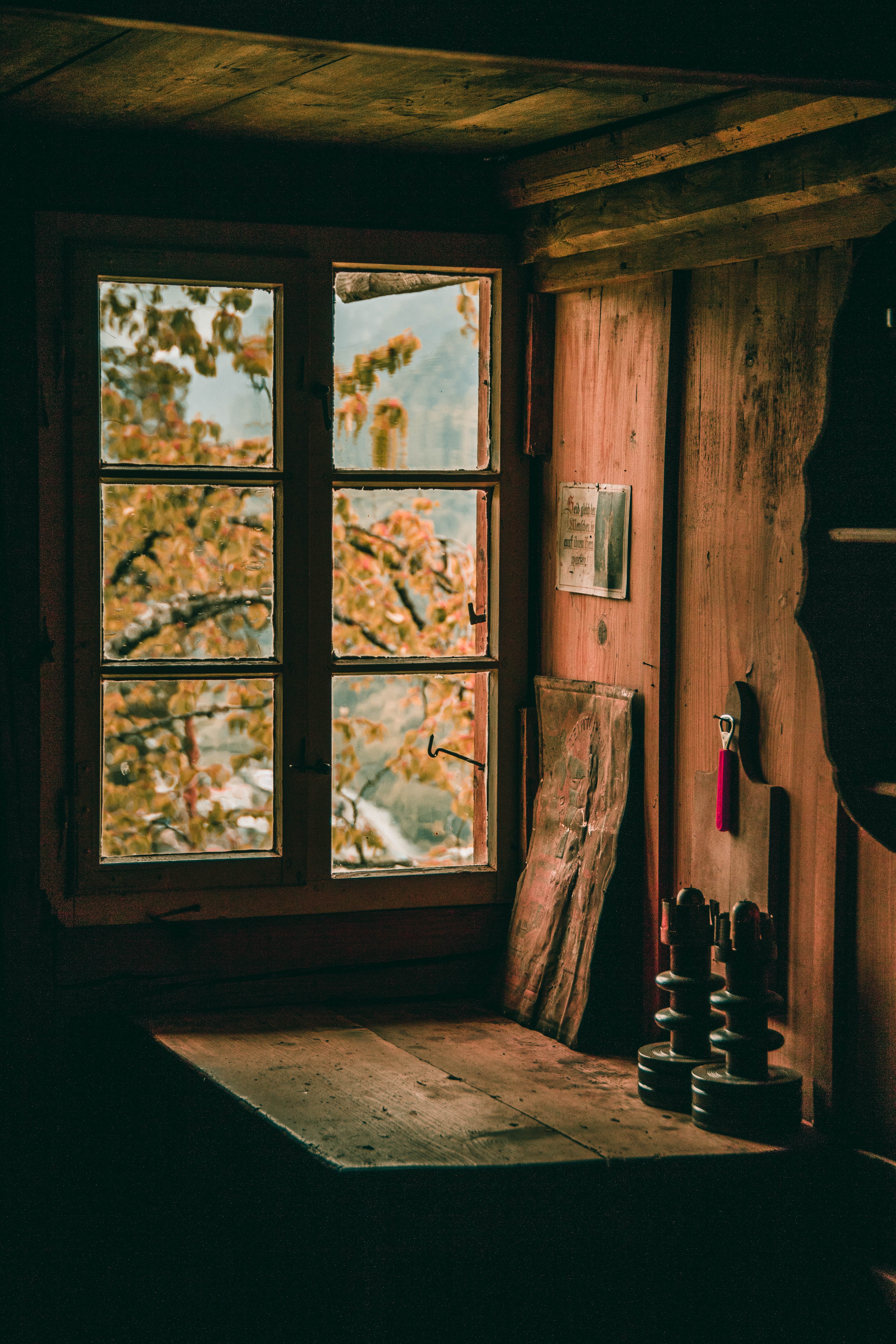 Download mobile wallpaper Miscellanea, Window, Room, Interior, Wood, Wooden, Miscellaneous for free.