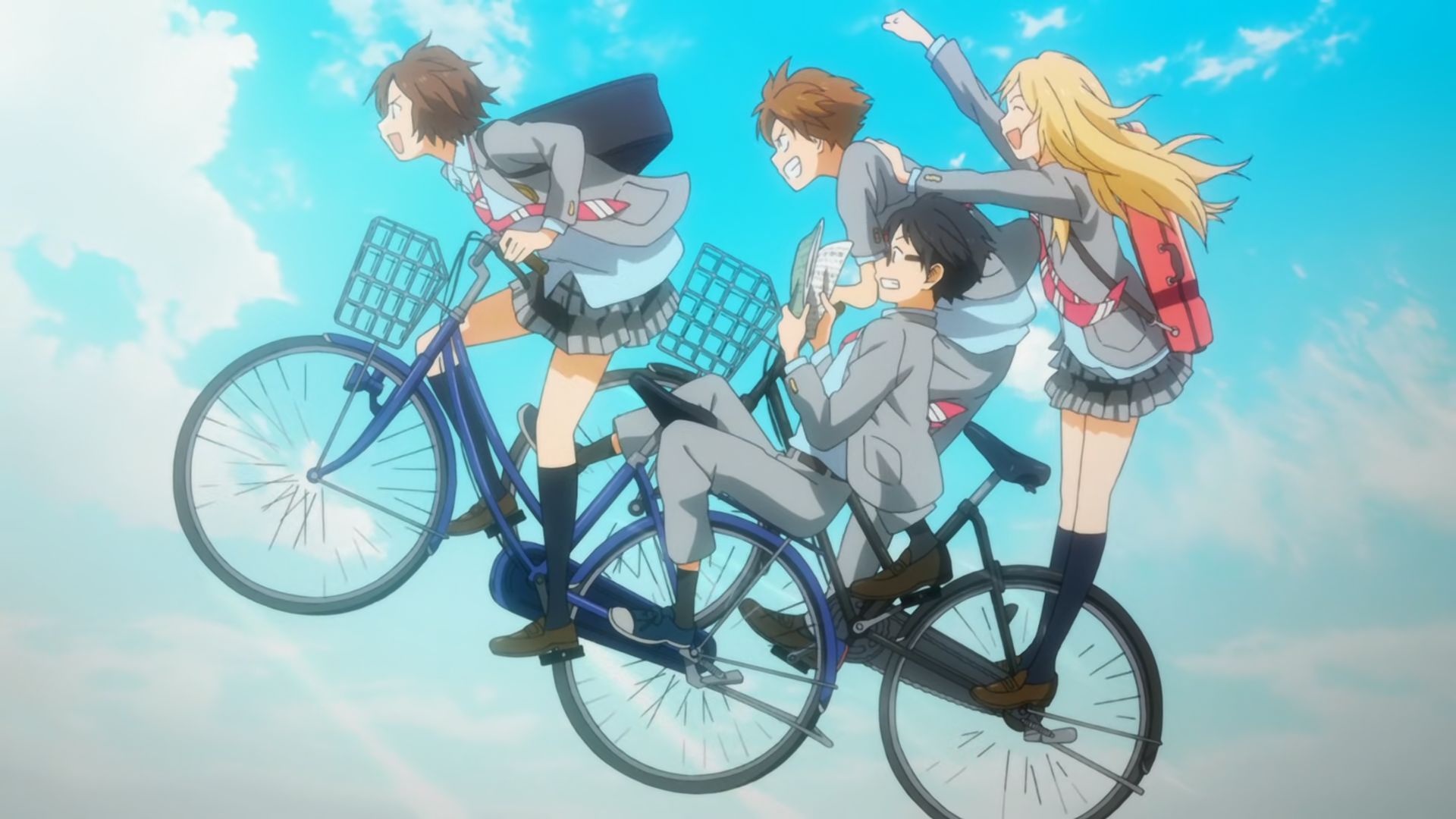 Bike ride, girls, bike, anime, ride, HD wallpaper | Peakpx