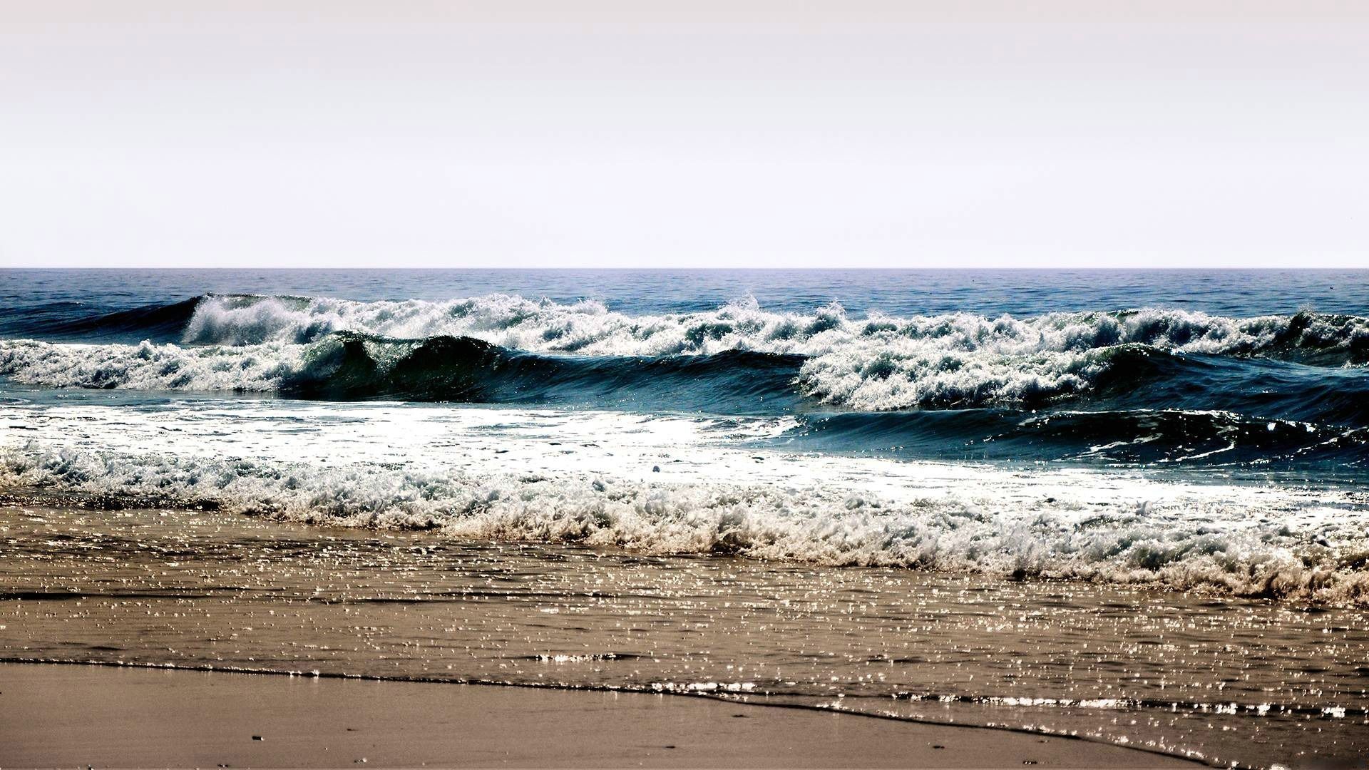 16993 Bild herunterladen strand, sea, landschaft, waves - Hintergrundbilder und Bildschirmschoner kostenlos